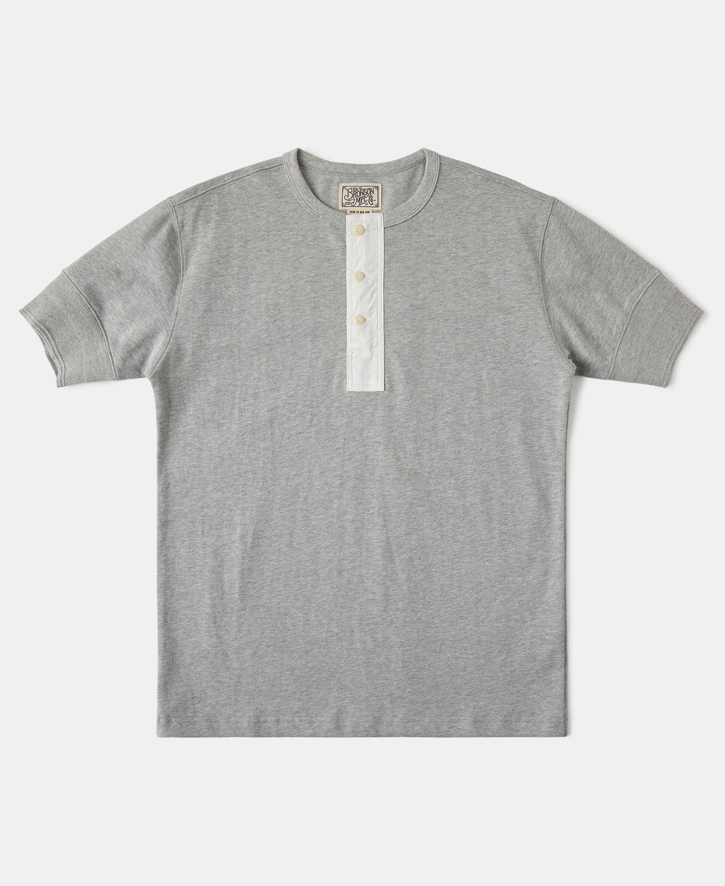 Vintage Short Sleeve Henley T-Shirt - Gray