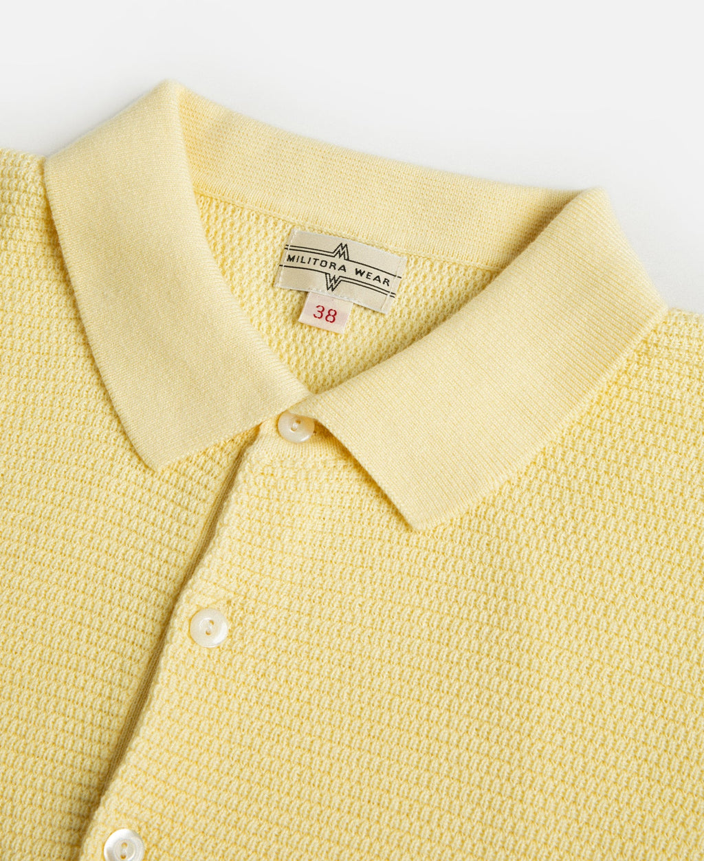 Jacquard Short Sleeve Polo Shirt - Yellow