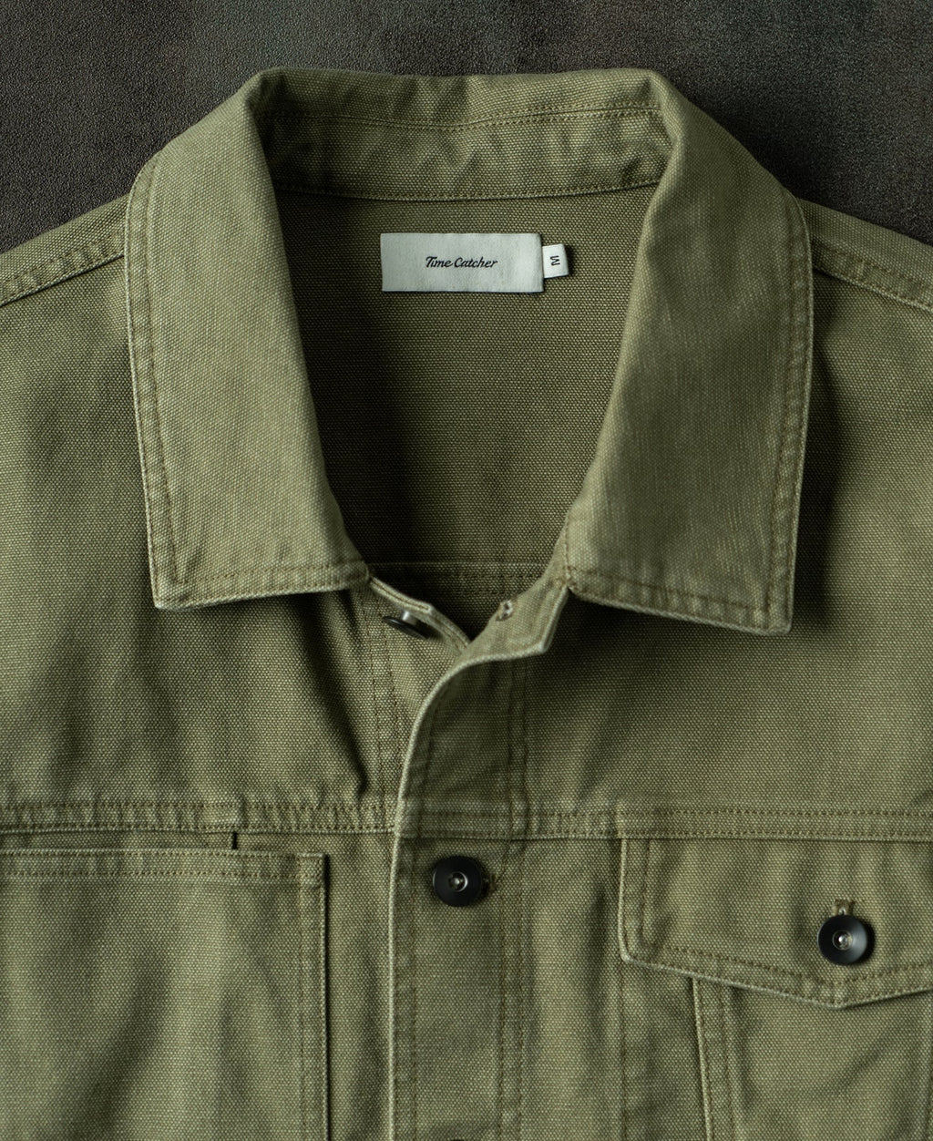 Classic Canvas Cruiser Cropped Jacket - Olive