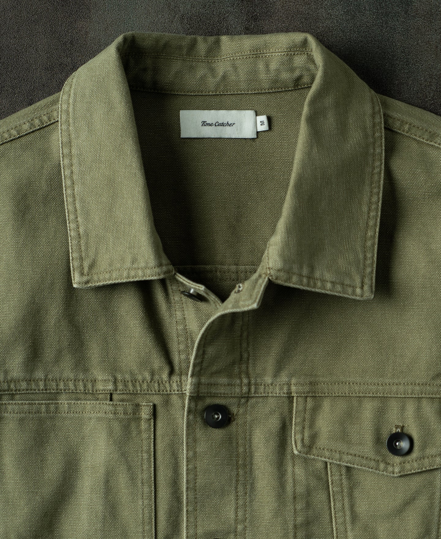 Classic Canvas Cruiser Cropped Jacket - Olive