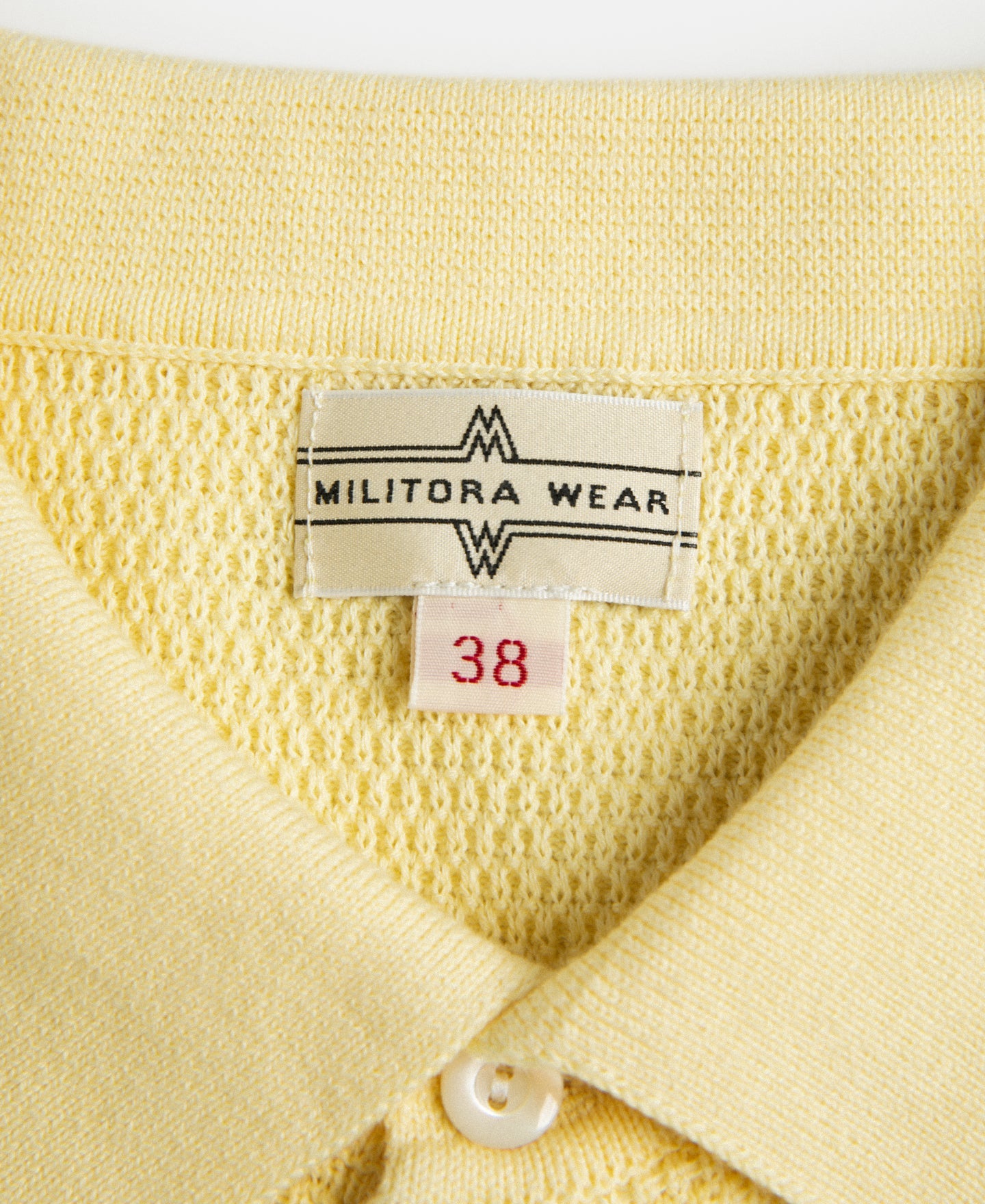 Jacquard Short Sleeve Polo Shirt - Yellow