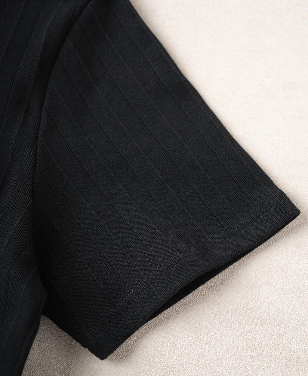 Heavyweight Ribbed Cotton Pocket T-Shirt - Vintage Black