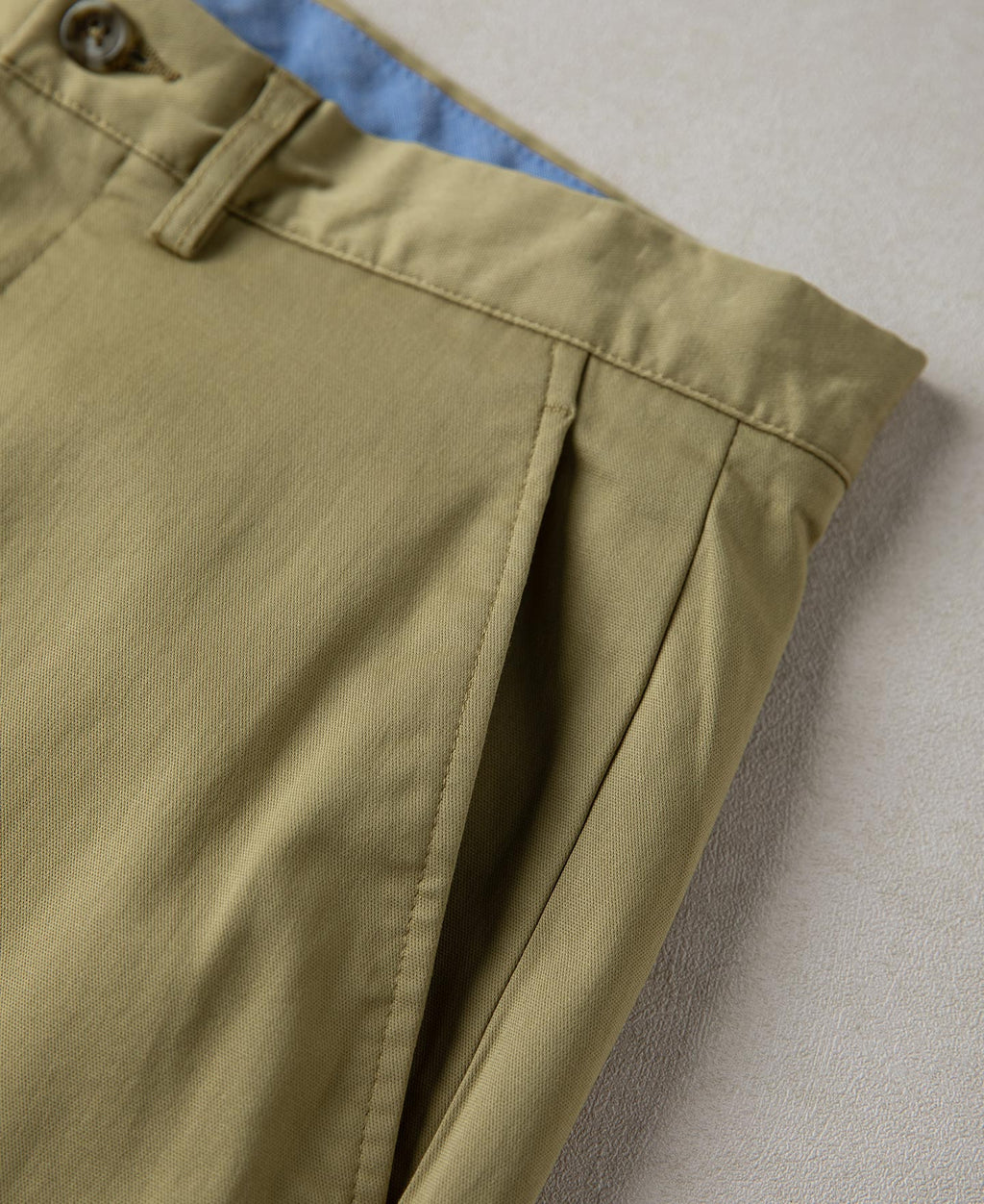 Cotton-Blend Slim Tapered Trousers - Khaki