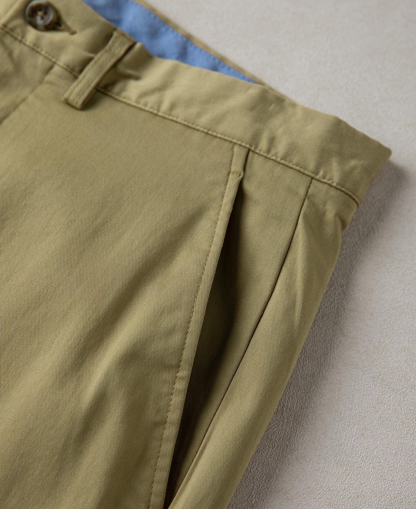 Cotton-Blend Slim Tapered Trousers - Khaki