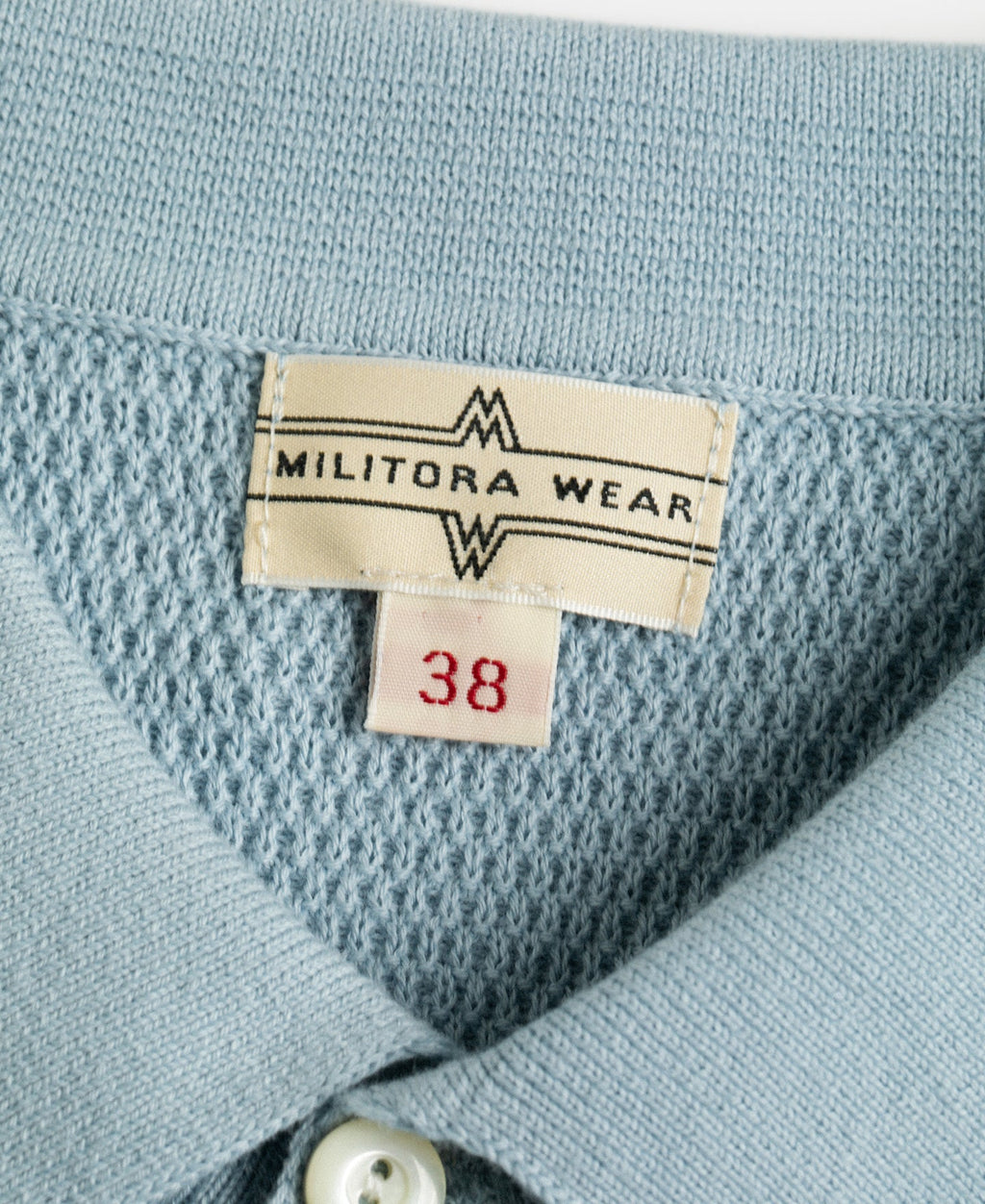 Jacquard Short Sleeve Polo Shirt - Light Blue