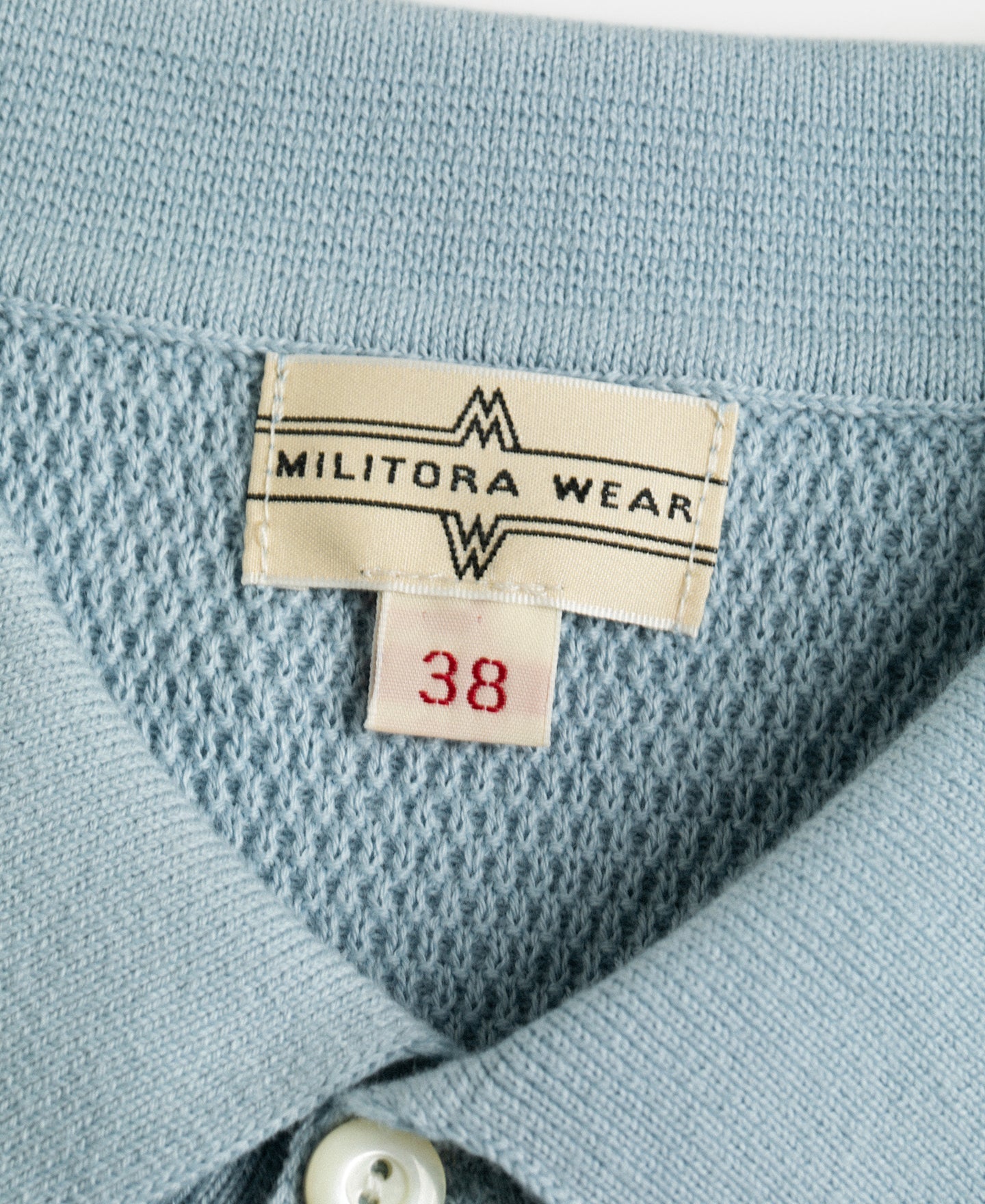Jacquard Short Sleeve Polo Shirt - Light Blue