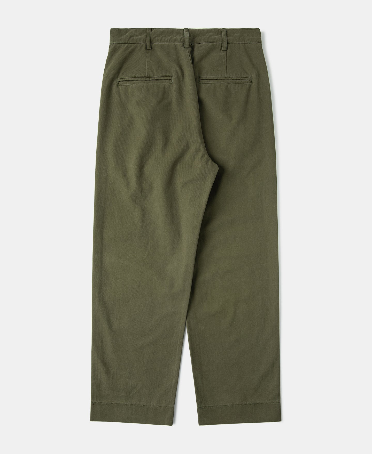Classic Fit Two-Pleated Chino - Olive
