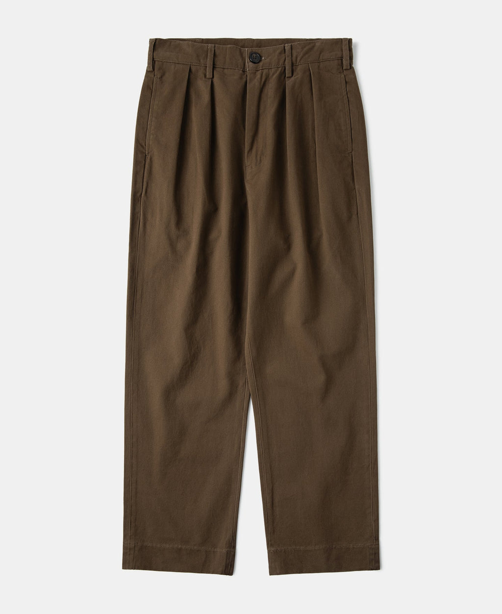 Classic Fit Two-Pleated Chino - Brown