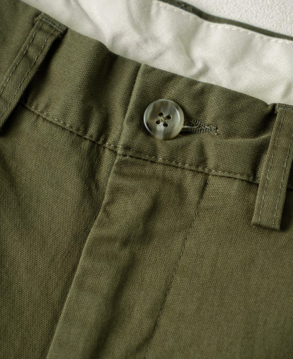 Cotton-Blend Slim Tapered Trousers - Olive