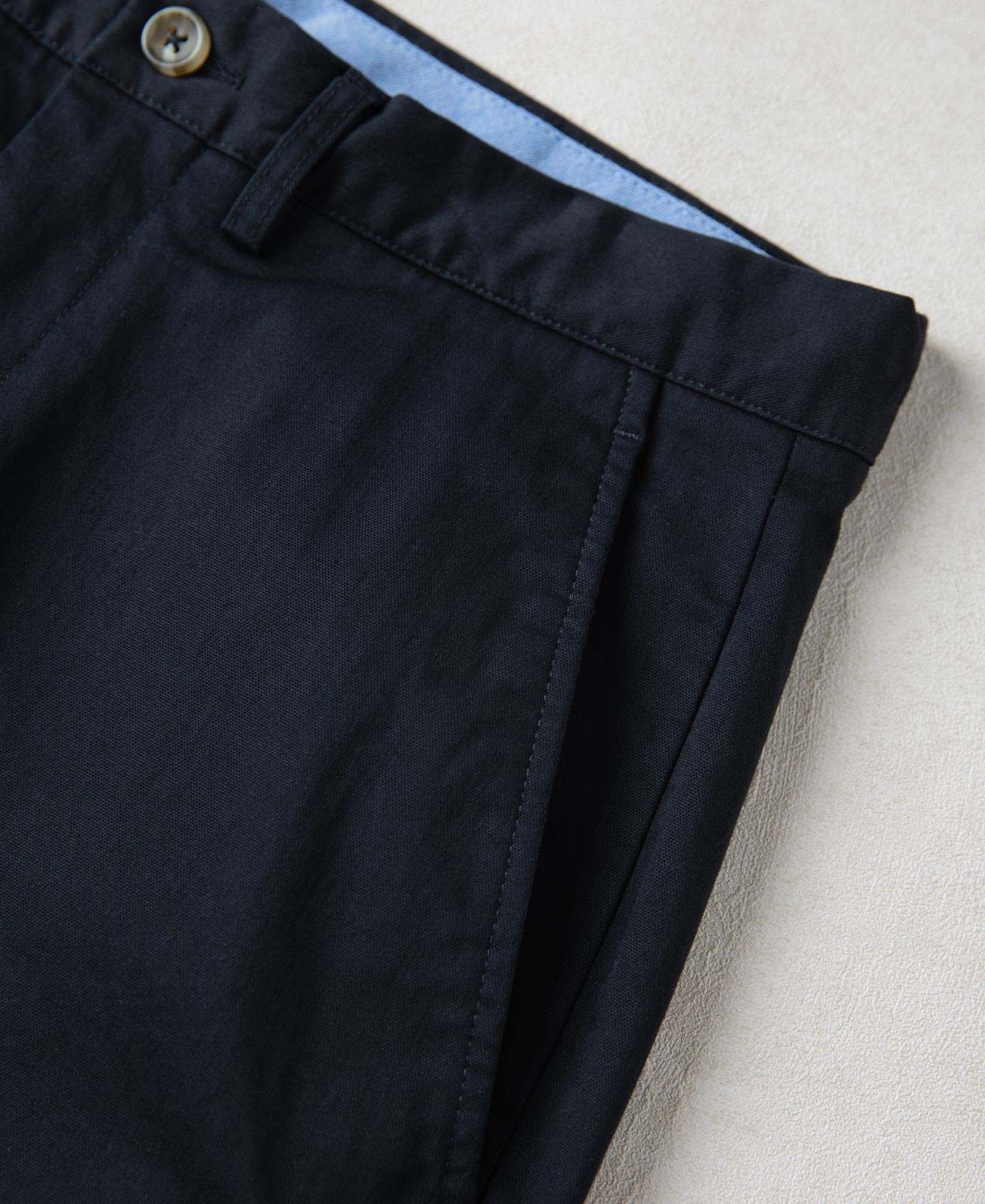 Cotton-Blend Slim Tapered Trousers - Navy