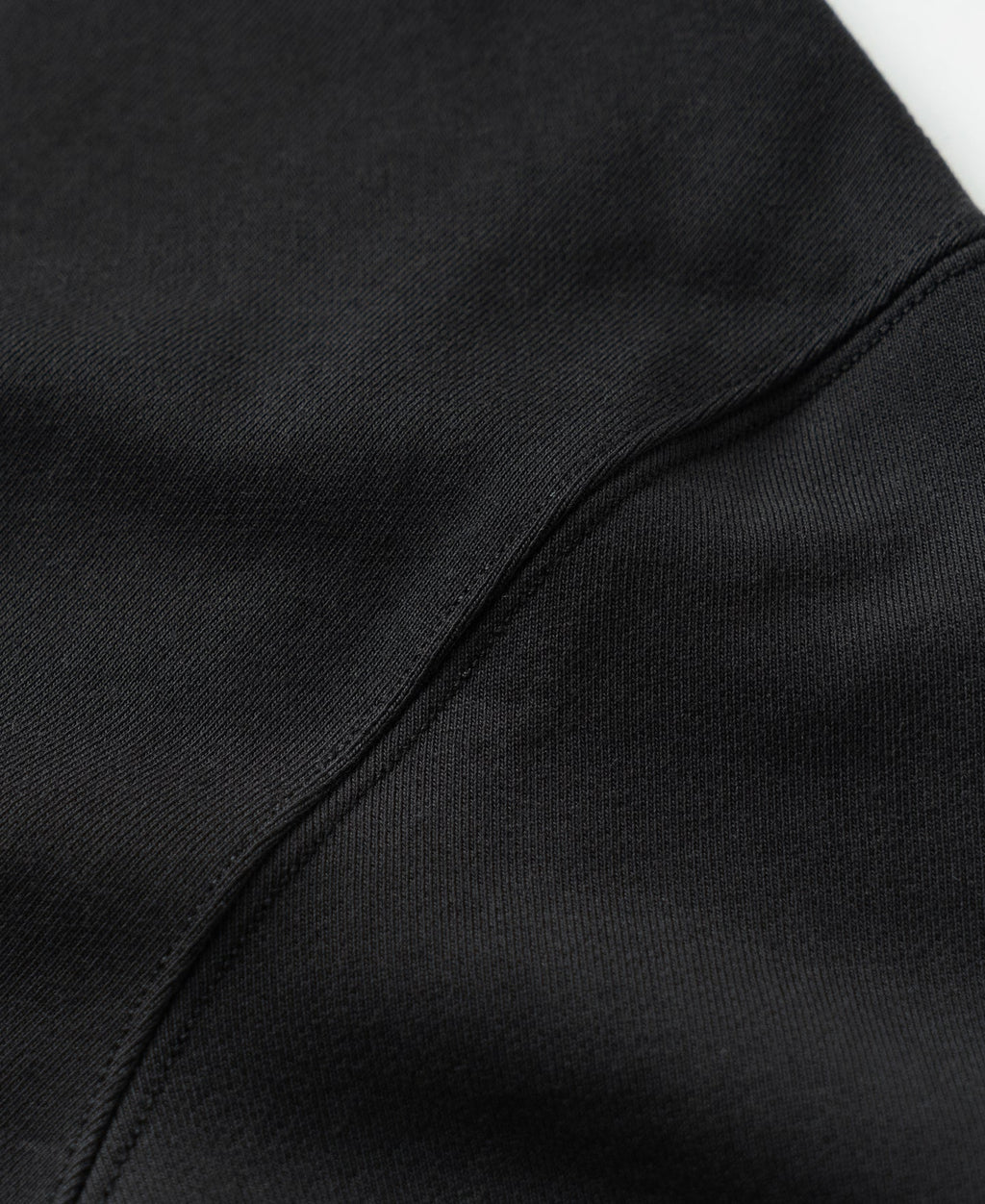 1940s Plain Set-in Crewneck Sweatshirt - Black