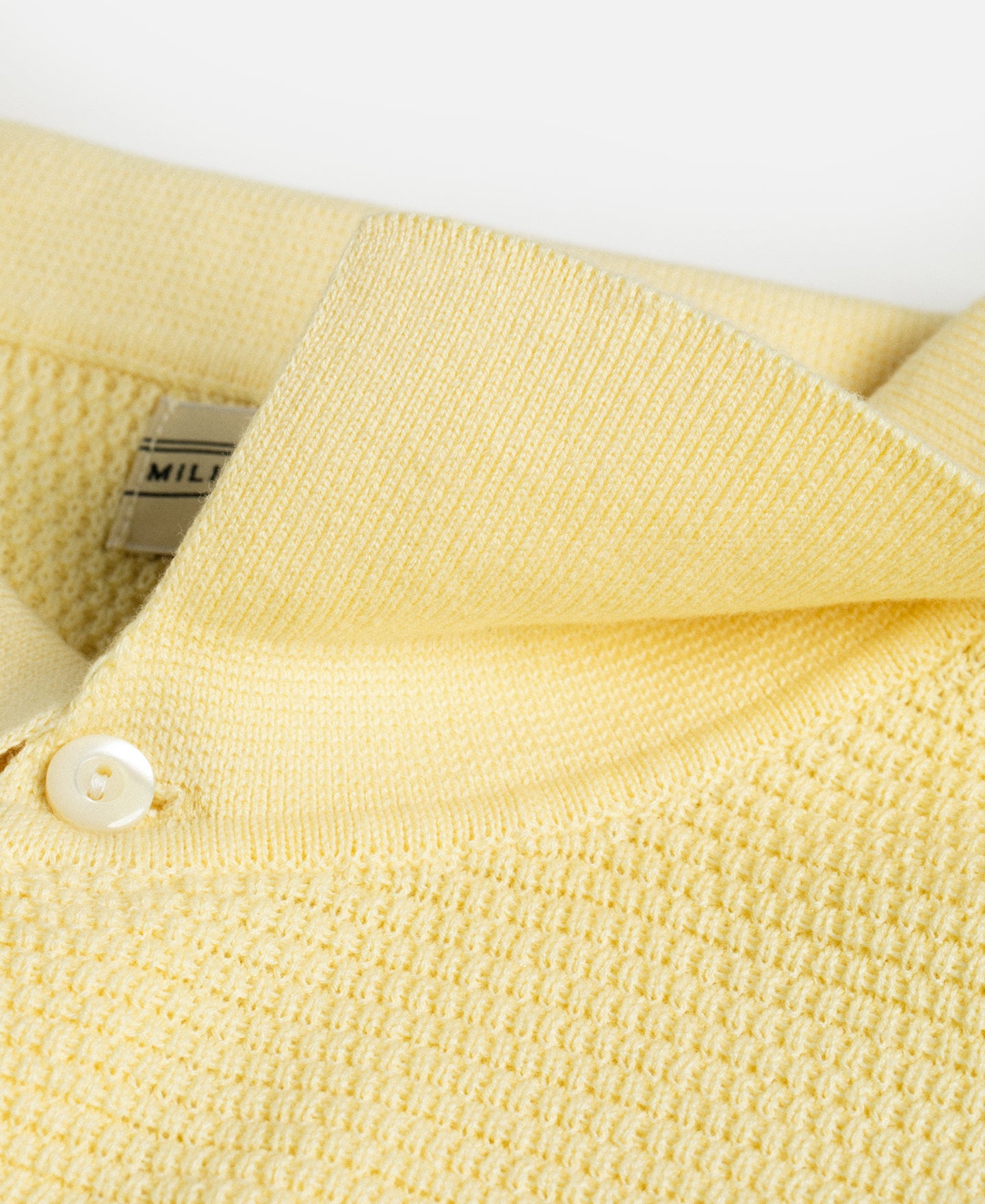 Jacquard Short Sleeve Polo Shirt - Yellow