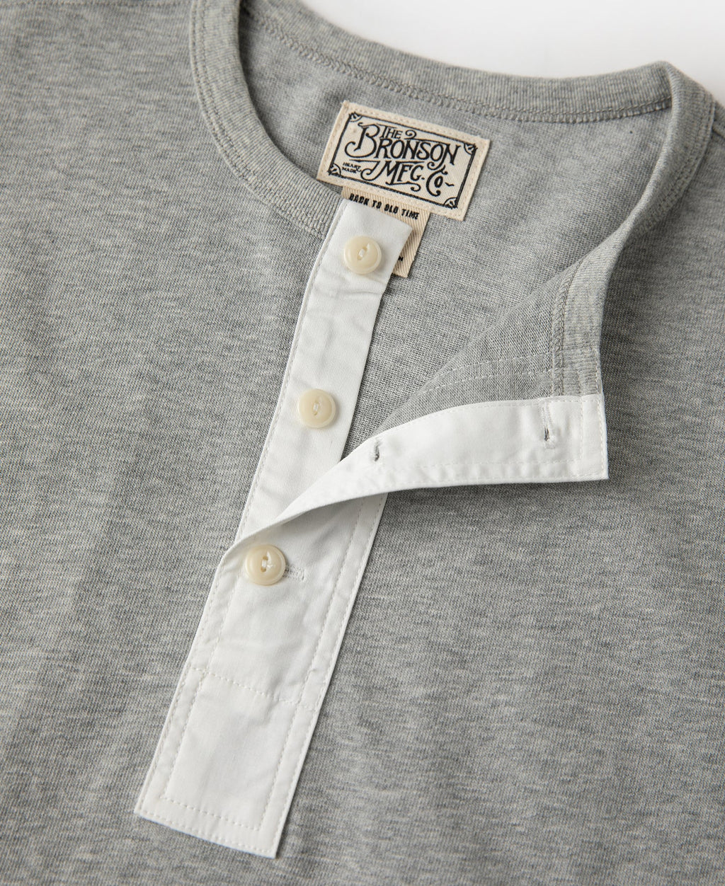 Vintage Short Sleeve Henley T-Shirt - Gray