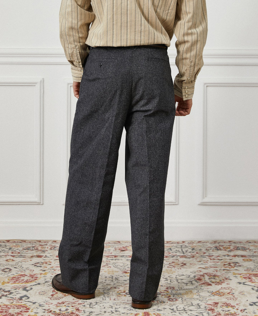1940s Salt & Pepper Work Trousers