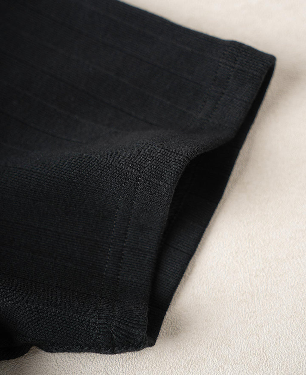 Heavyweight Ribbed Cotton Pocket T-Shirt - Vintage Black