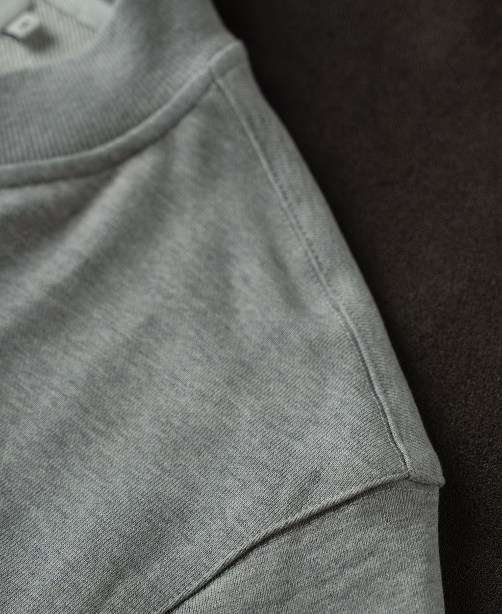 Vintage Baseball Collar Quarter-Zip Sweatshirt - Gray