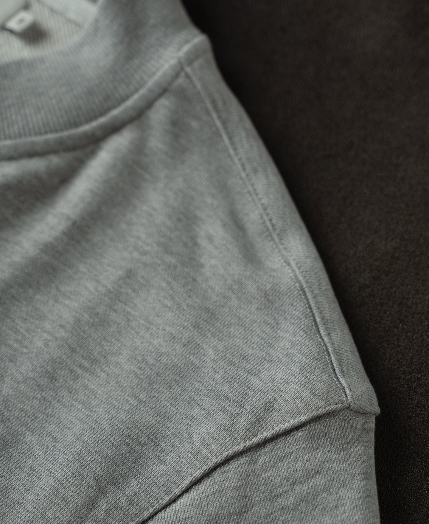 Vintage Baseball Collar Quarter-Zip Sweatshirt - Gray