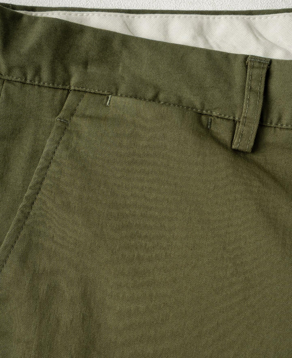 Cotton-Blend Slim Tapered Trousers - Olive
