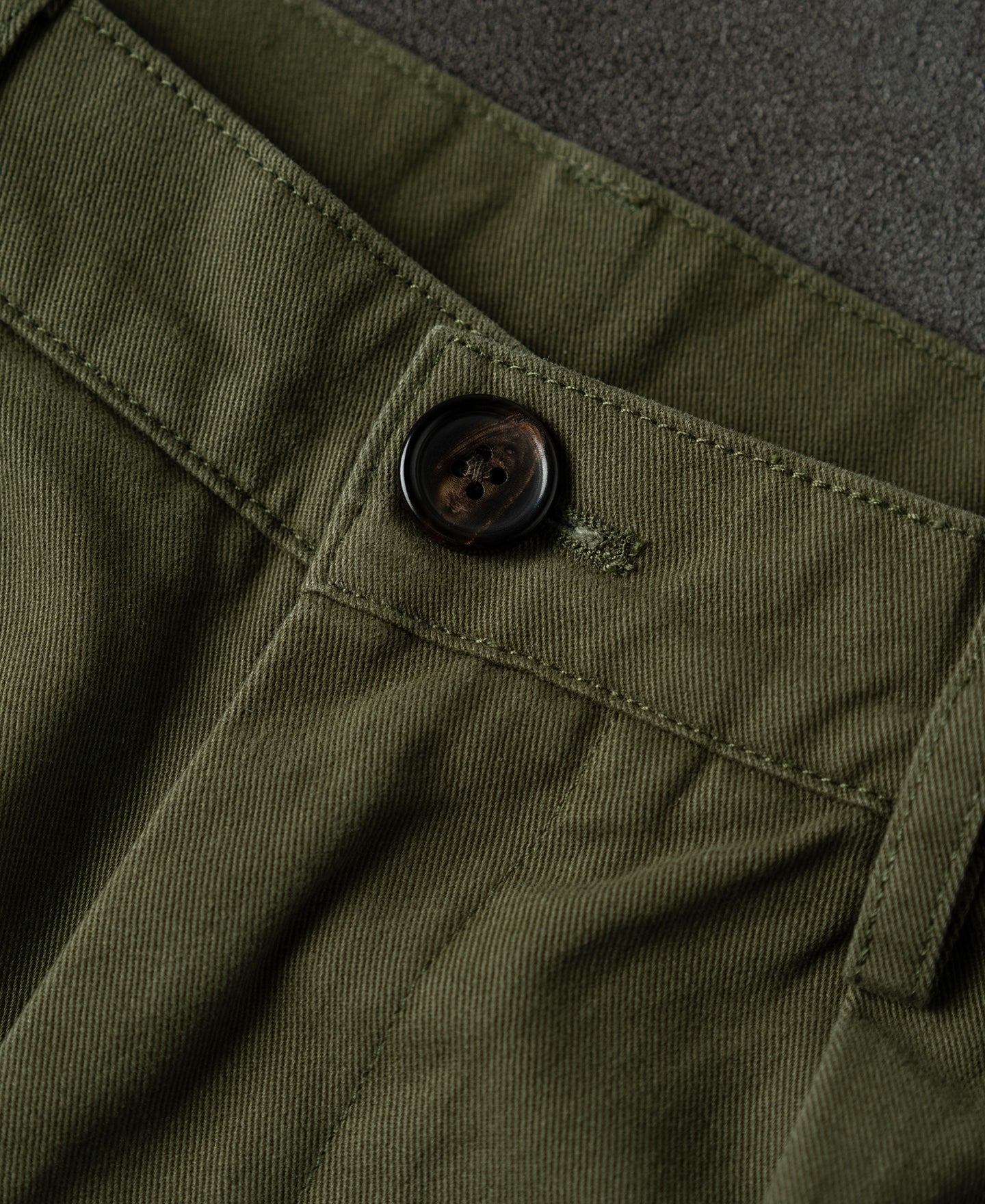 Classic Fit Two-Pleated Chino - Olive