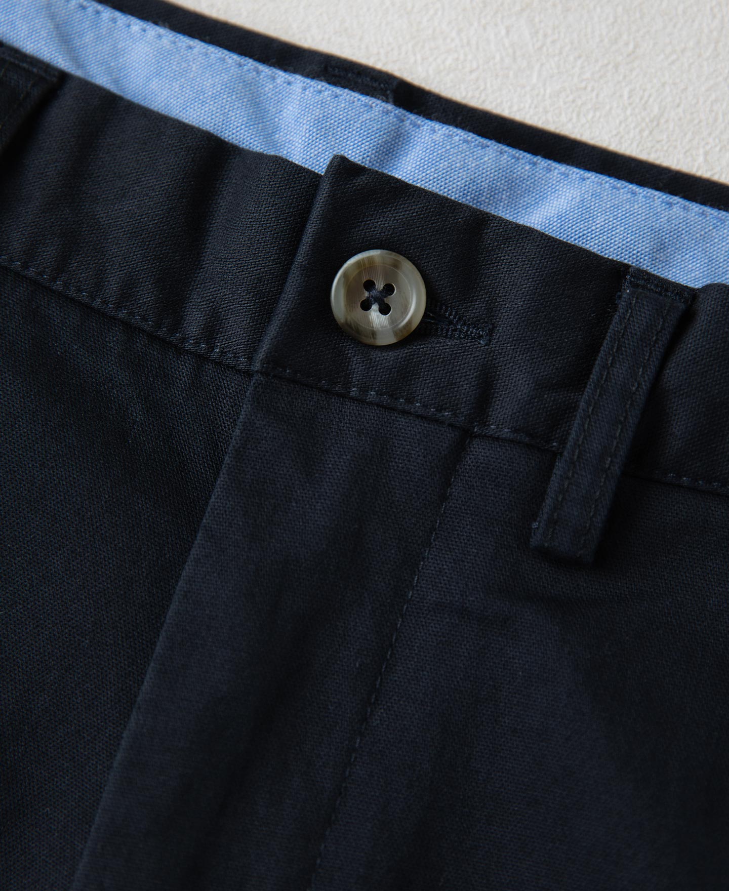 Cotton-Blend Slim Tapered Trousers - Navy