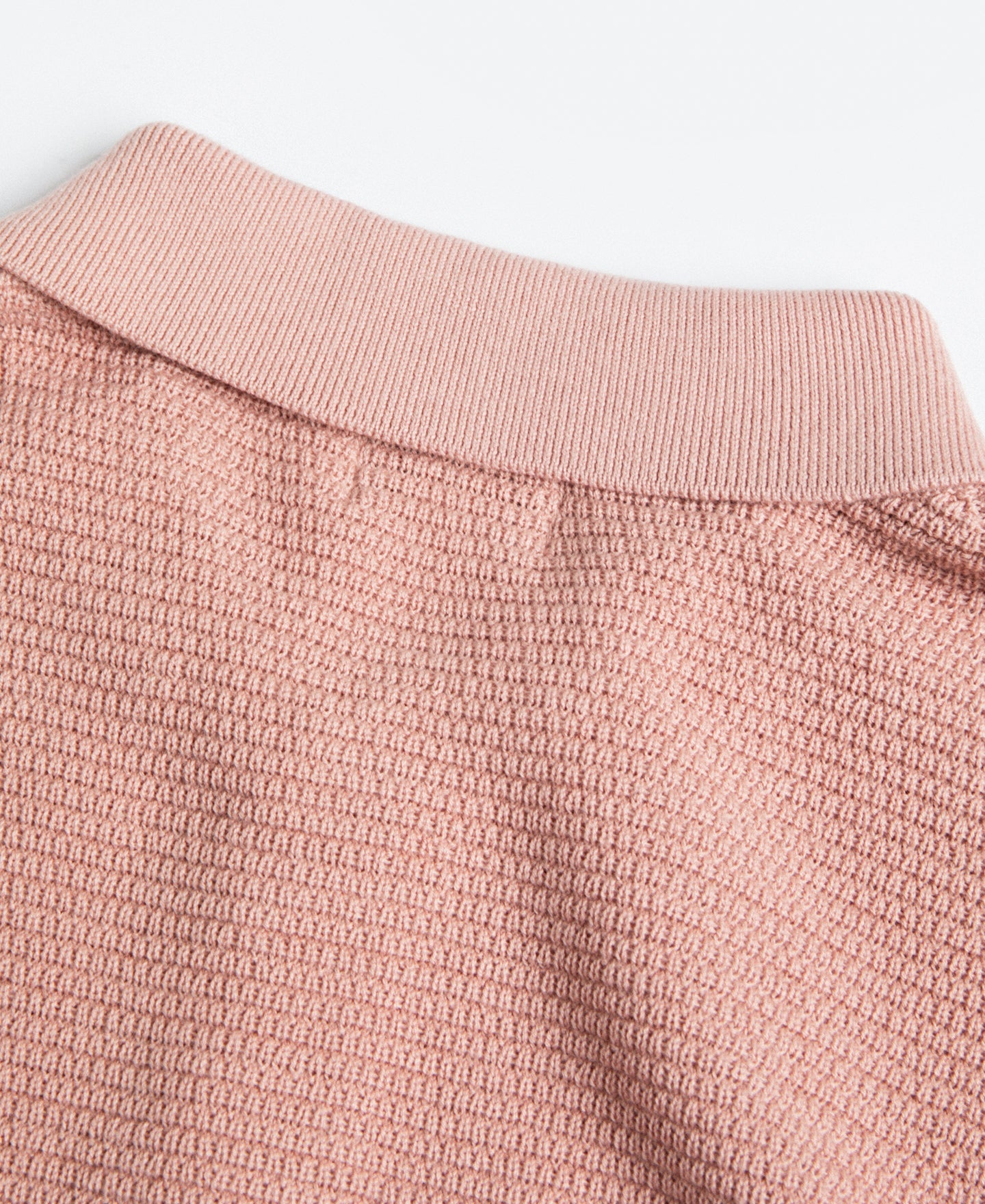 Jacquard Short Sleeve Polo Shirt - Pink