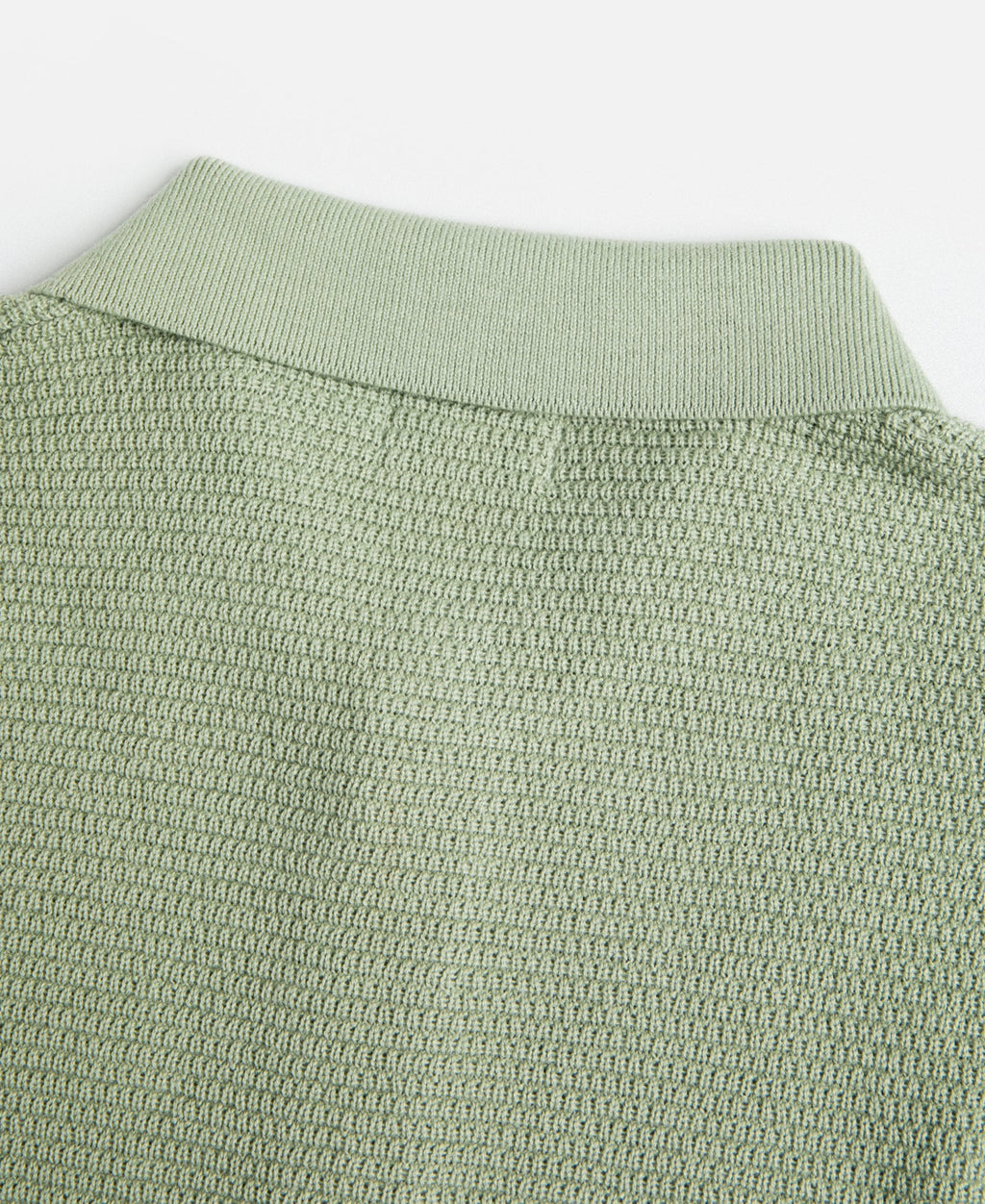 Jacquard Short Sleeve Polo Shirt - Light Green