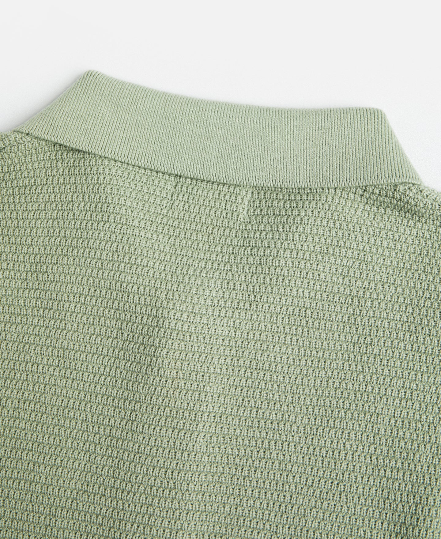 Jacquard Short Sleeve Polo Shirt - Light Green