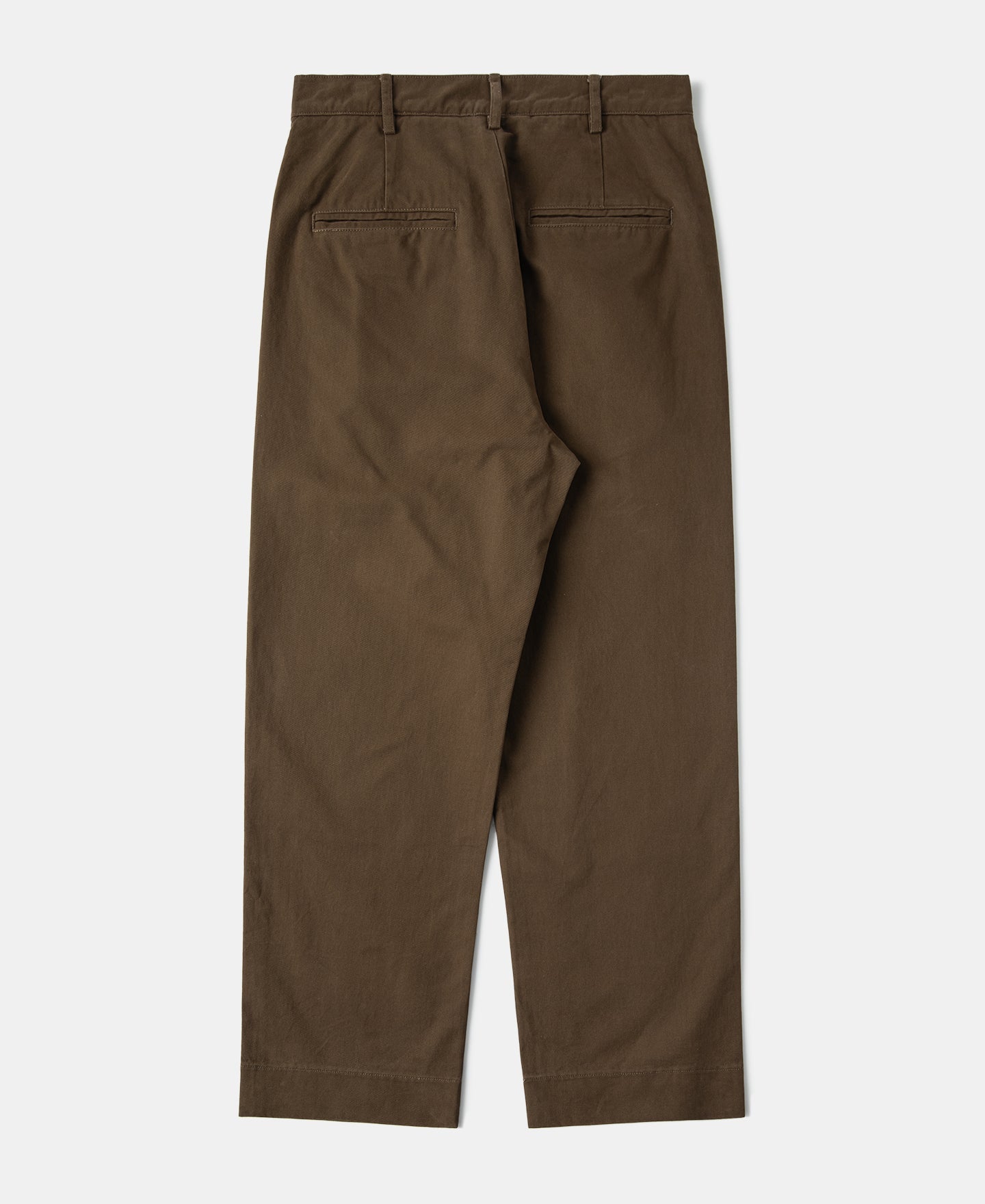 Classic Fit Two-Pleated Chino - Brown