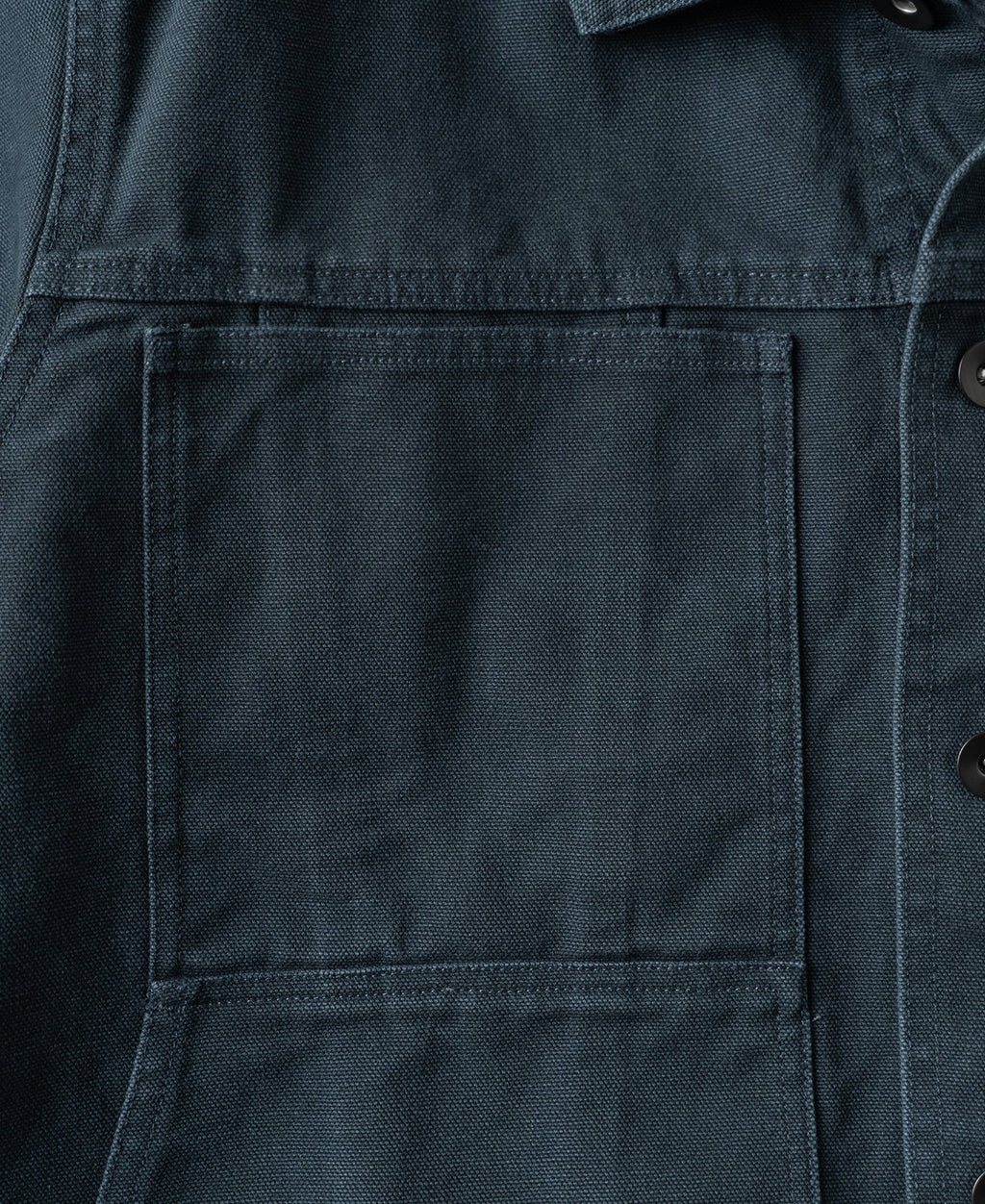 Classic Canvas Cruiser Cropped Jacket - Navy