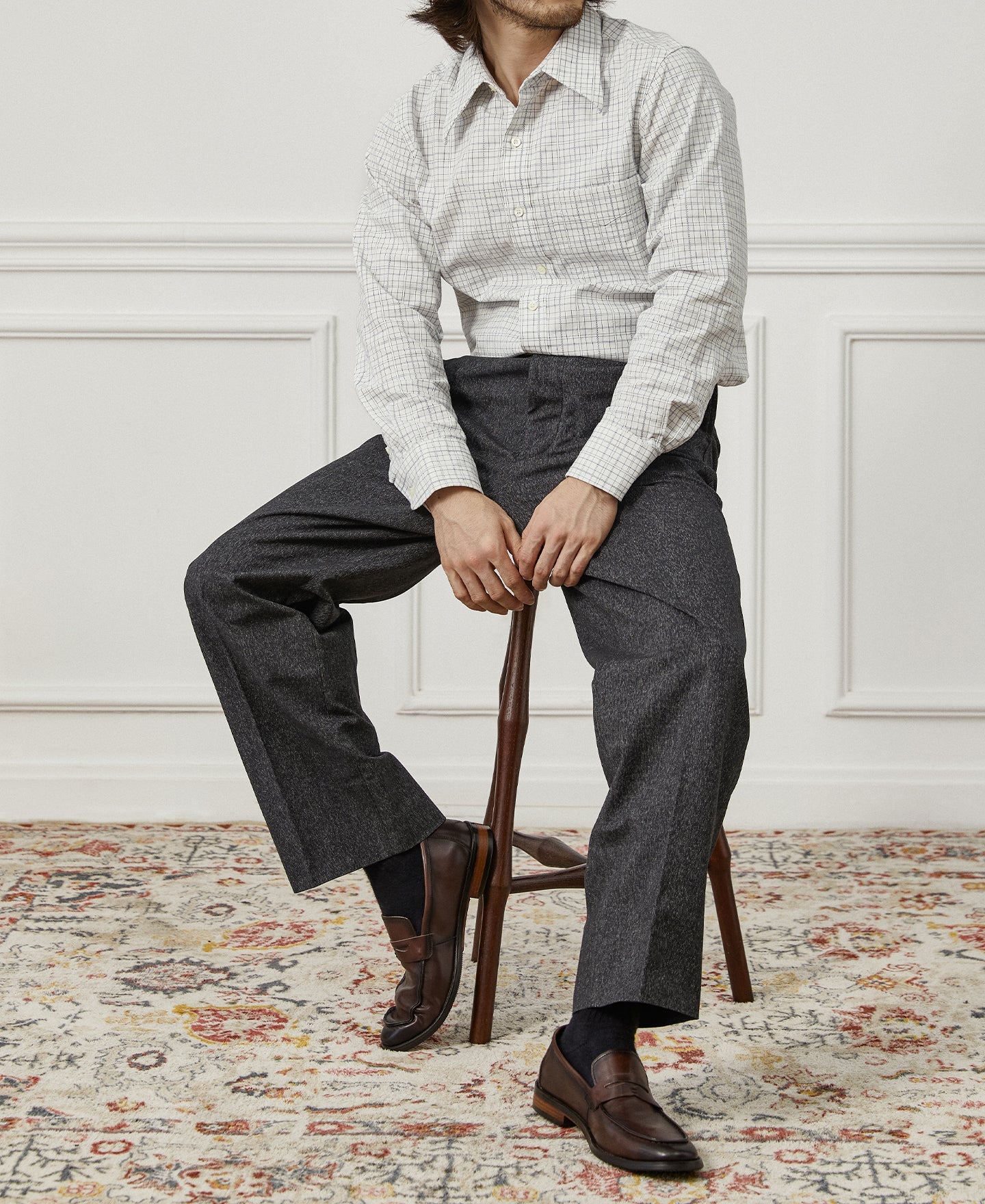 1940s Salt & Pepper Work Trousers