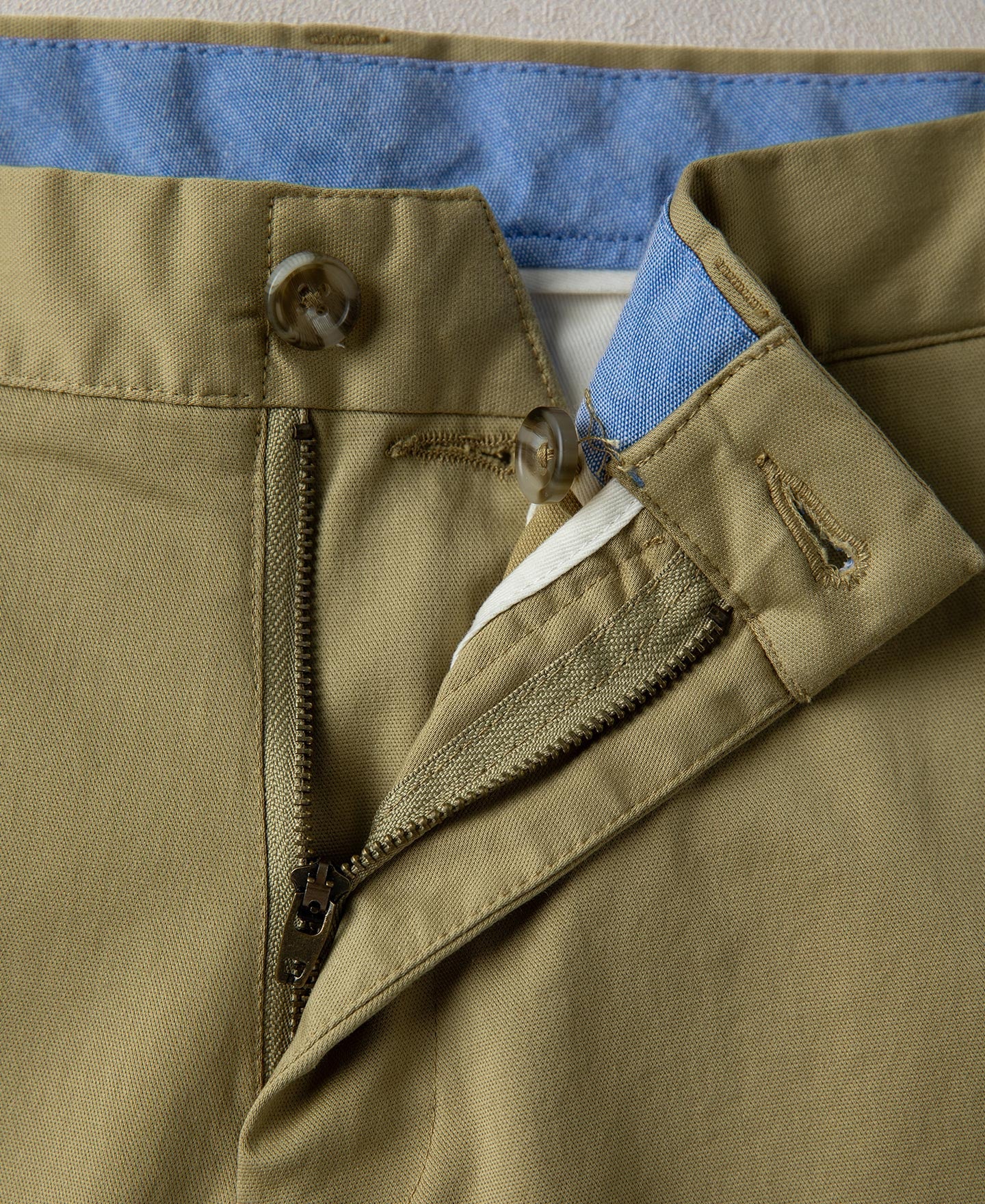 Cotton-Blend Slim Tapered Trousers - Khaki