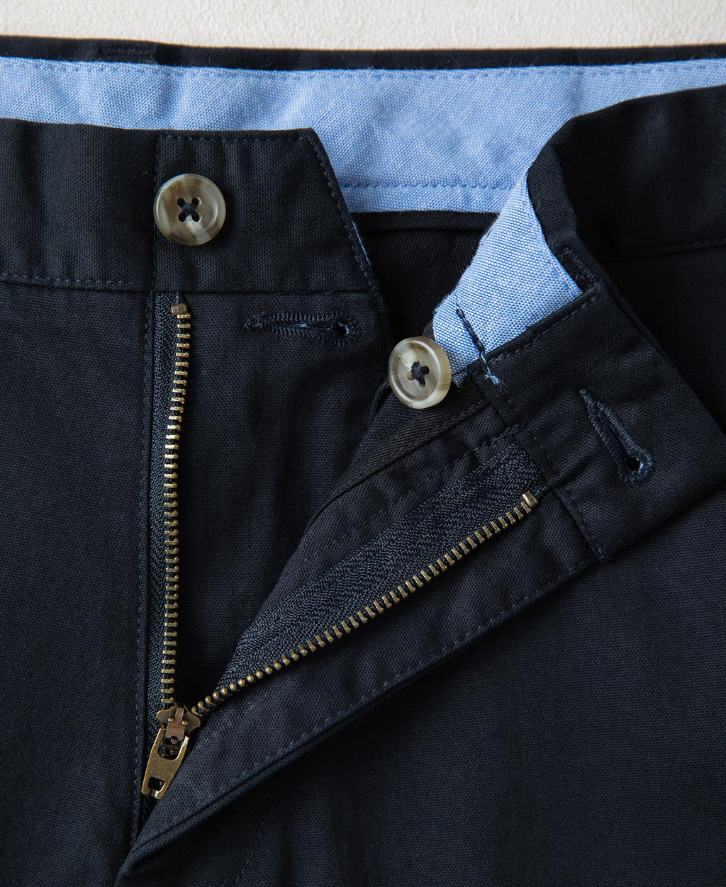 Cotton-Blend Slim Tapered Trousers - Navy