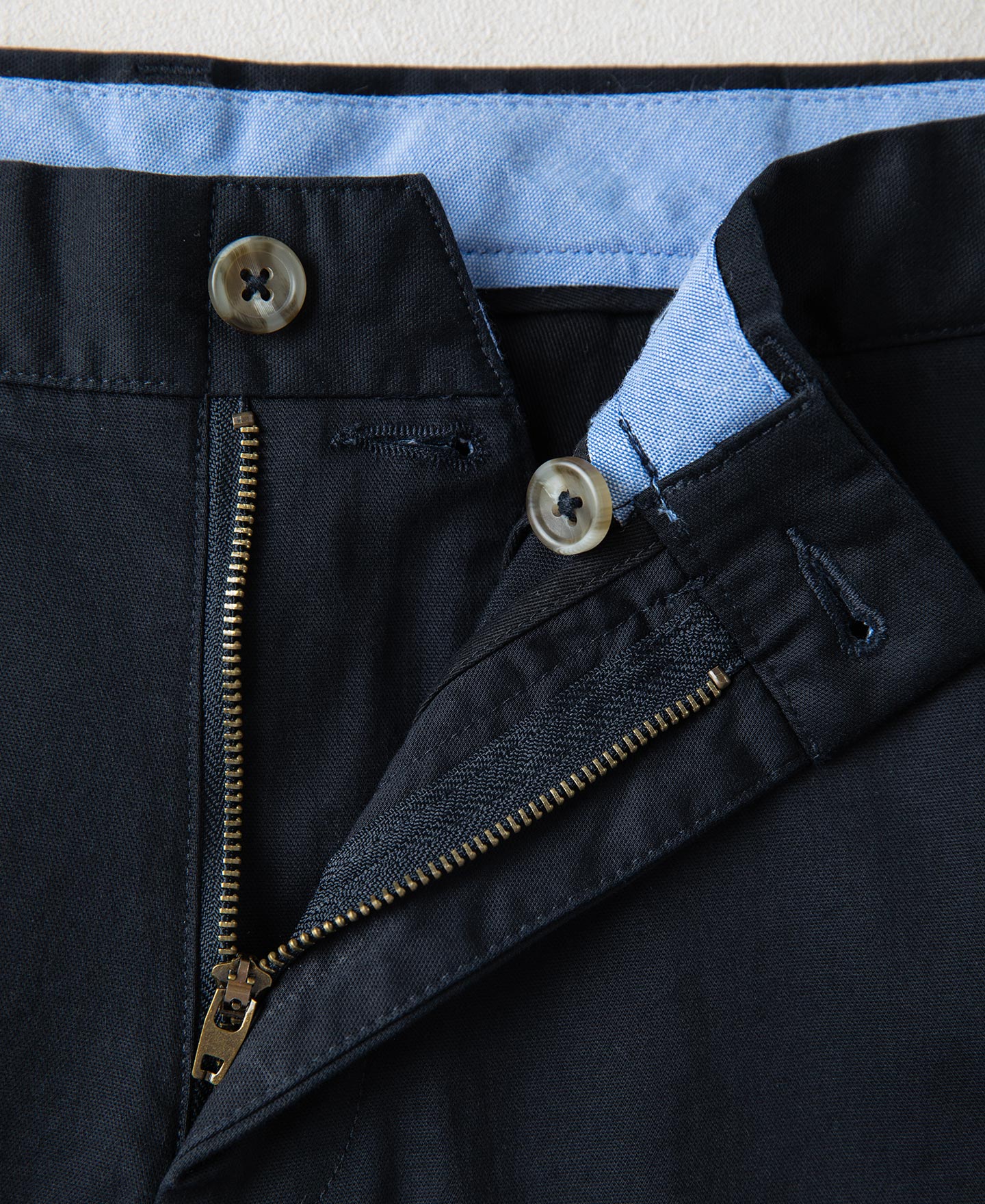 Cotton-Blend Slim Tapered Trousers - Navy