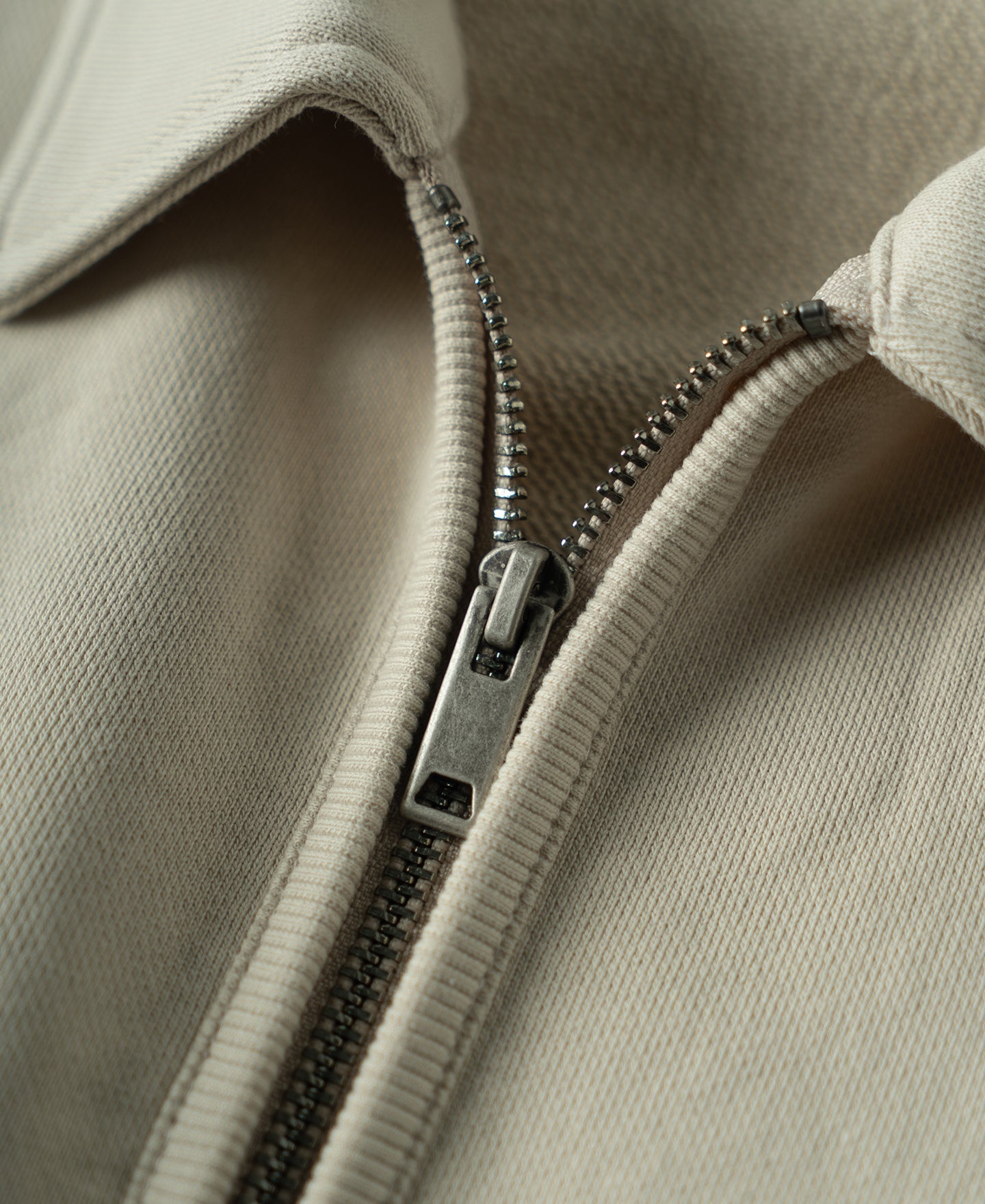 Heavyweight Quarter-Zip Collar Sweatshirt - Ivory