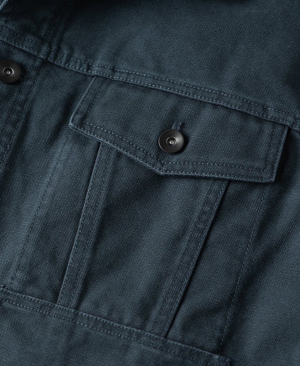 Classic Canvas Cruiser Cropped Jacket - Navy
