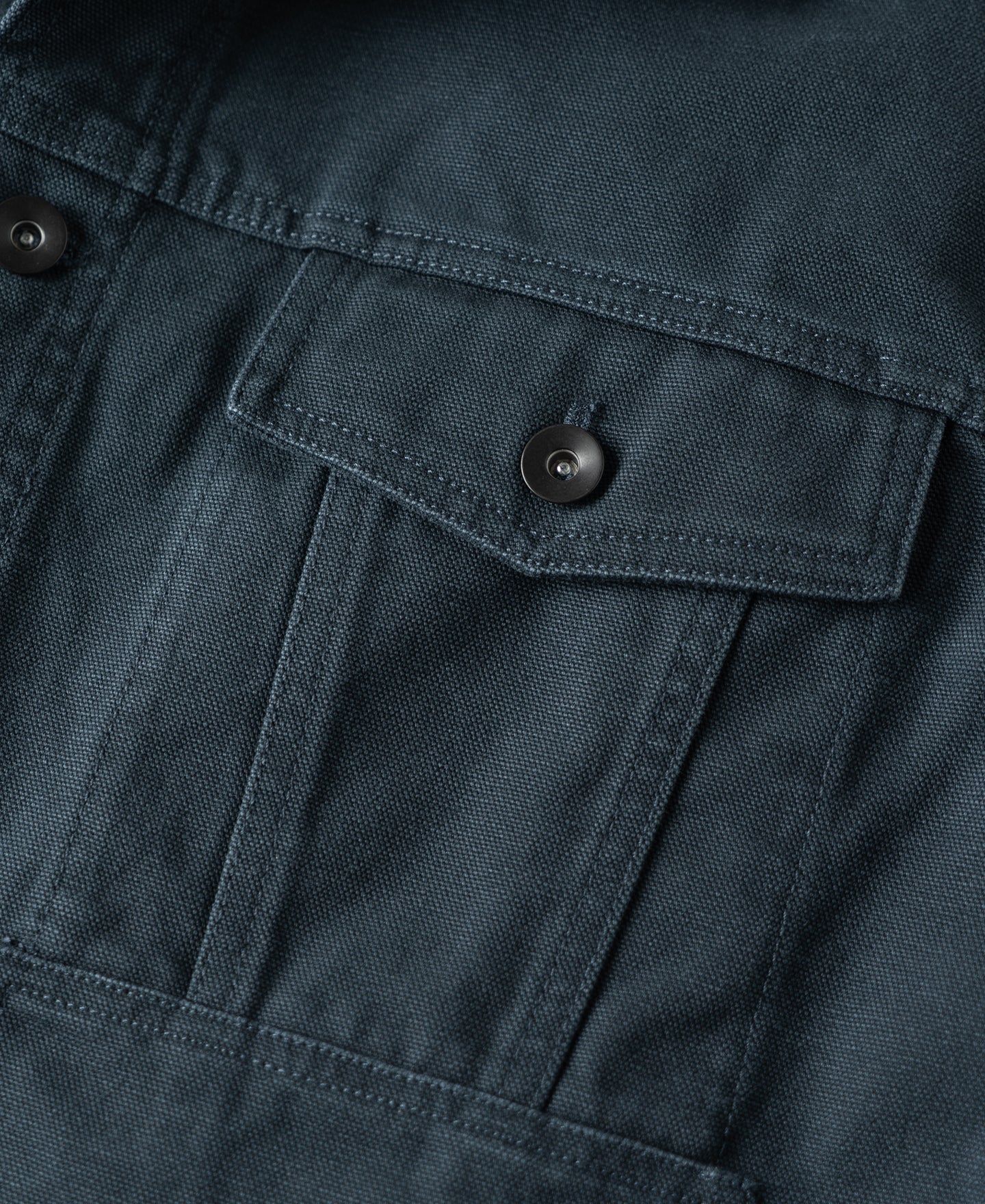 Classic Canvas Cruiser Cropped Jacket - Navy
