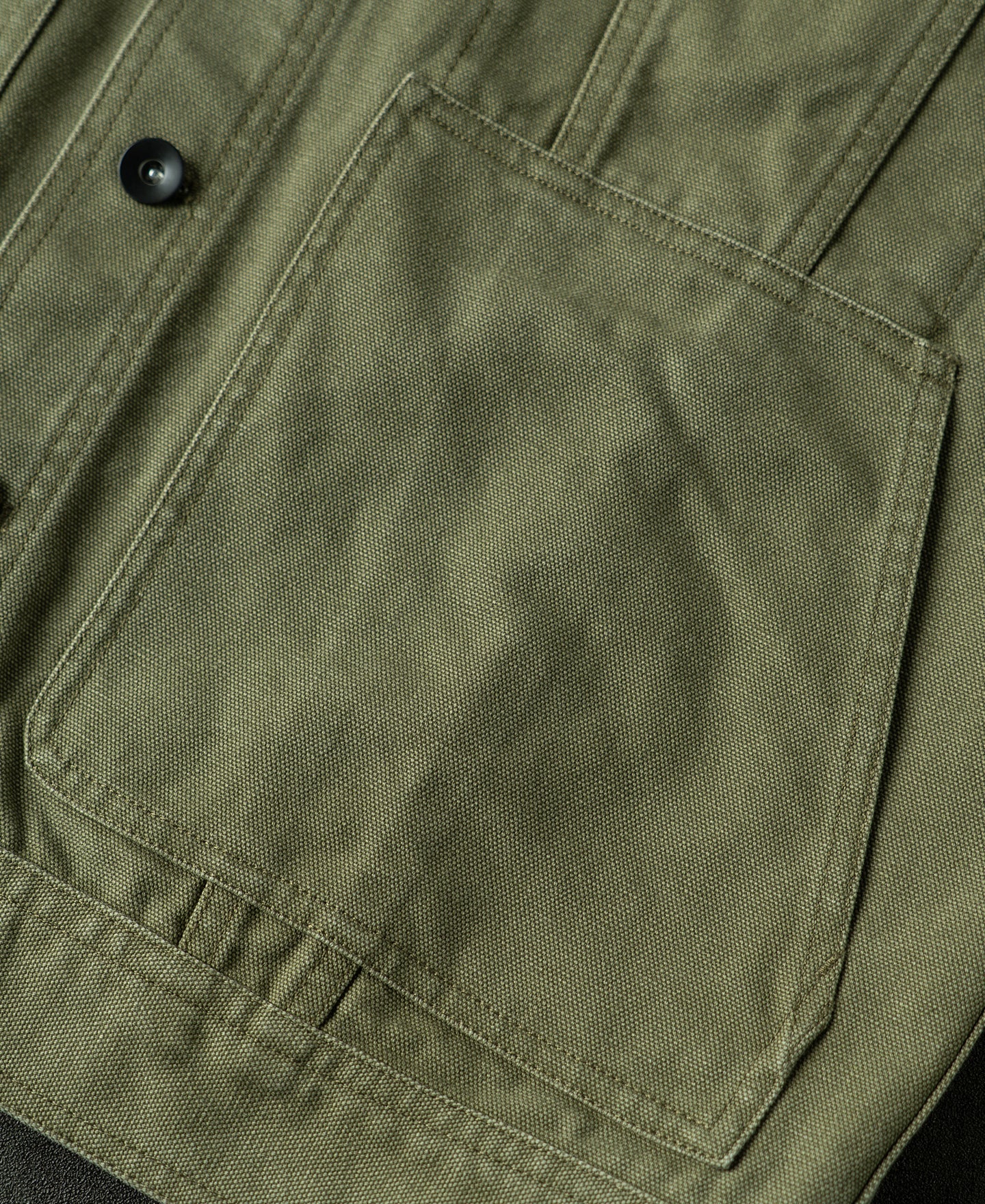 Classic Canvas Cruiser Cropped Jacket - Olive