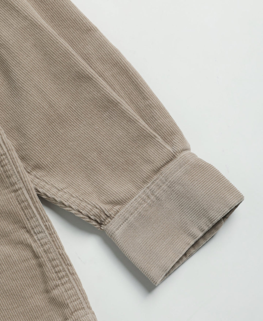 Corduroy Open Collar Shirt - Khaki