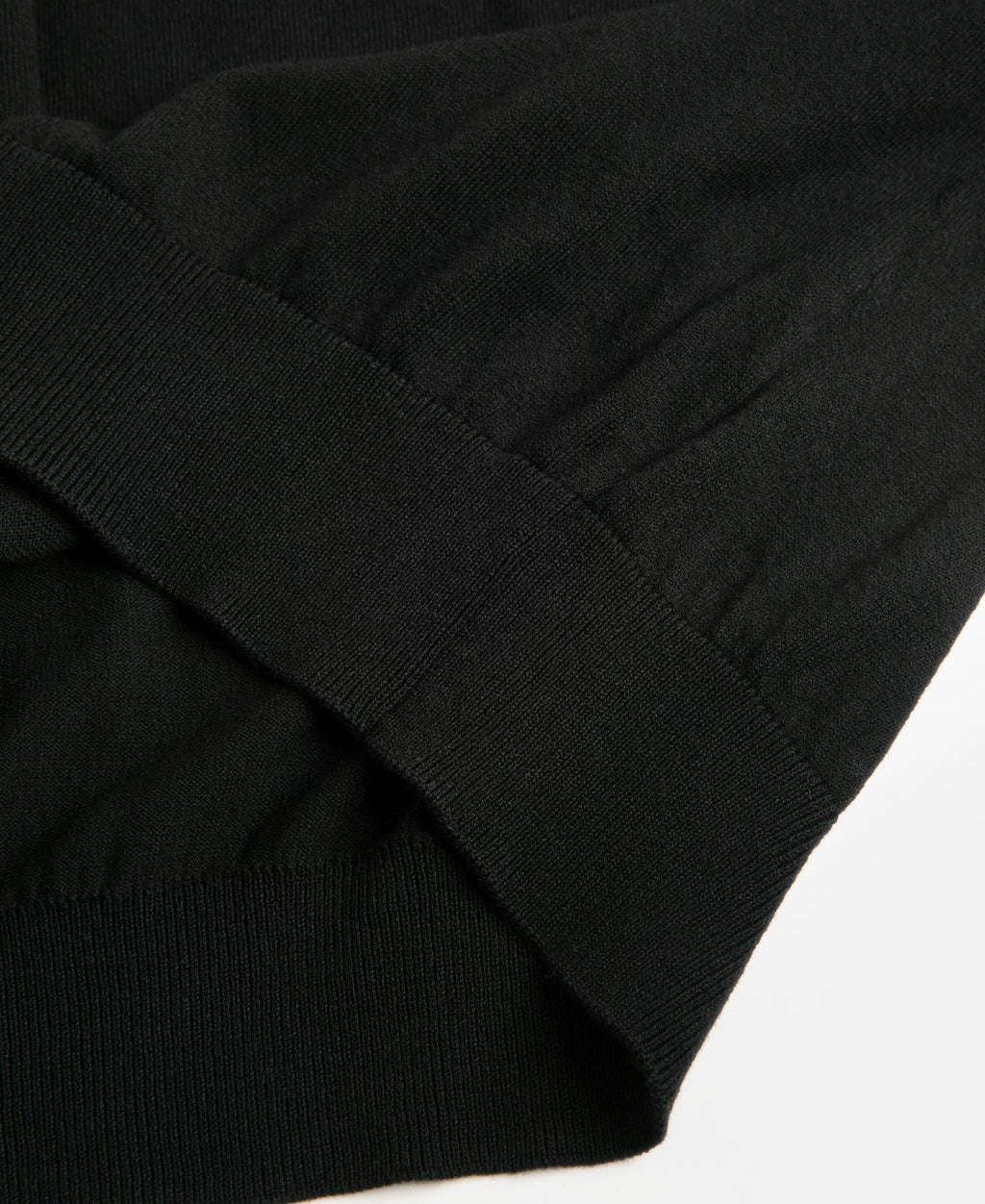 High-Twist Cotton Knit Polo - Black