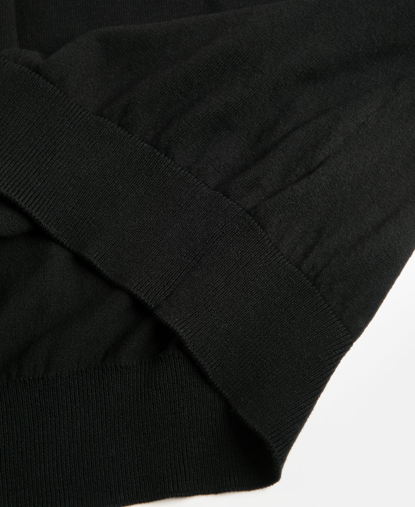High-Twist Cotton Knit Polo - Black