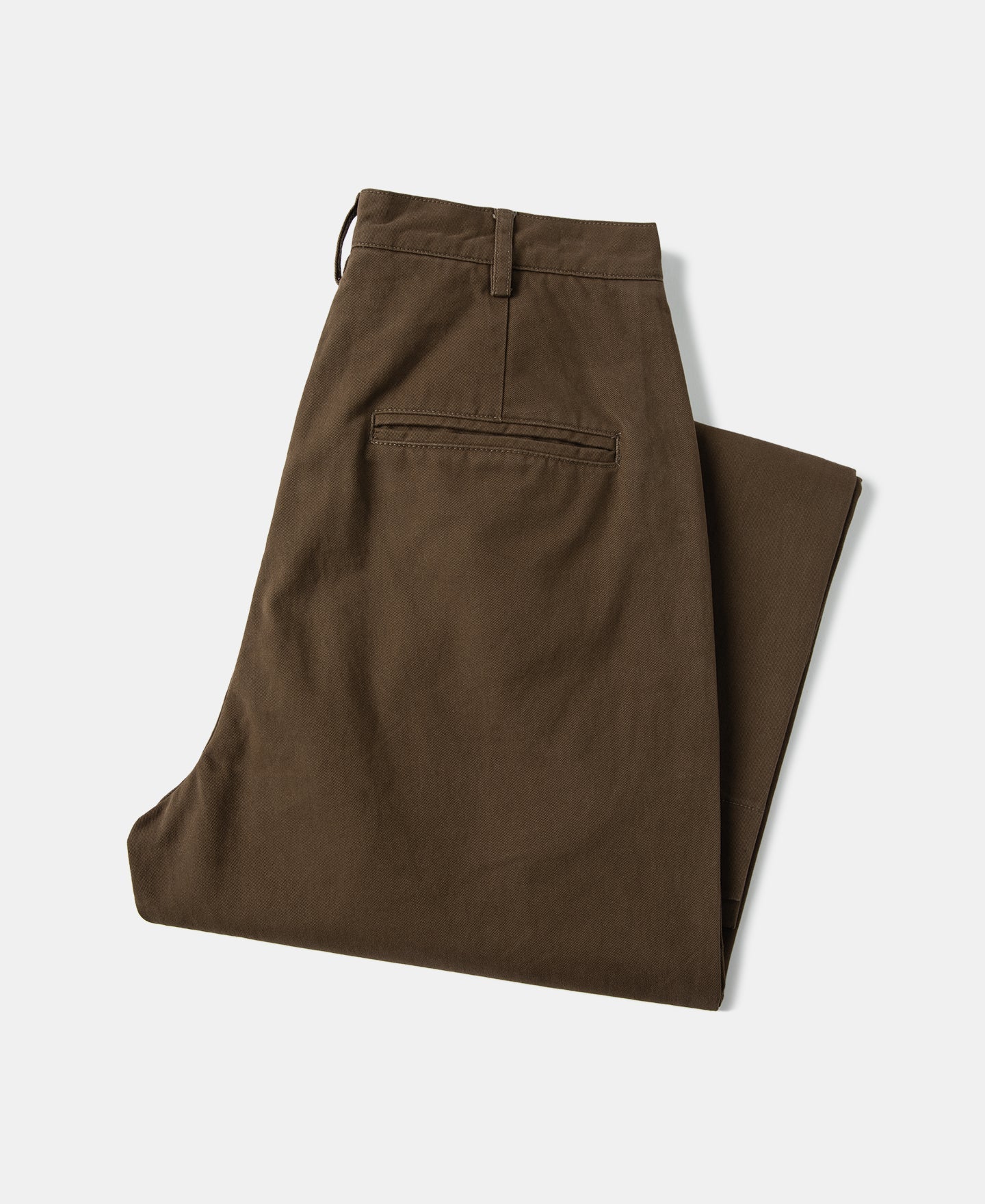 Classic Fit Two-Pleated Chino - Brown