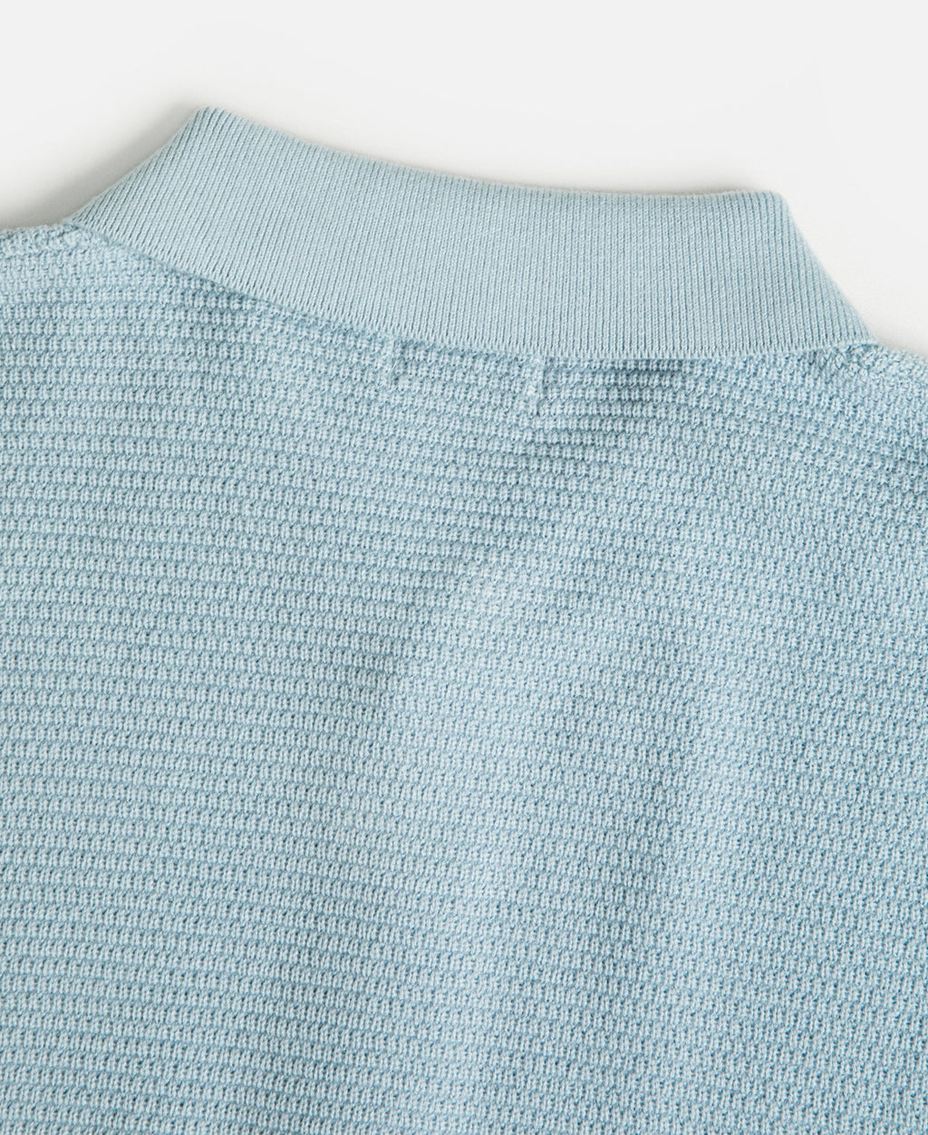 Jacquard Short Sleeve Polo Shirt - Light Blue