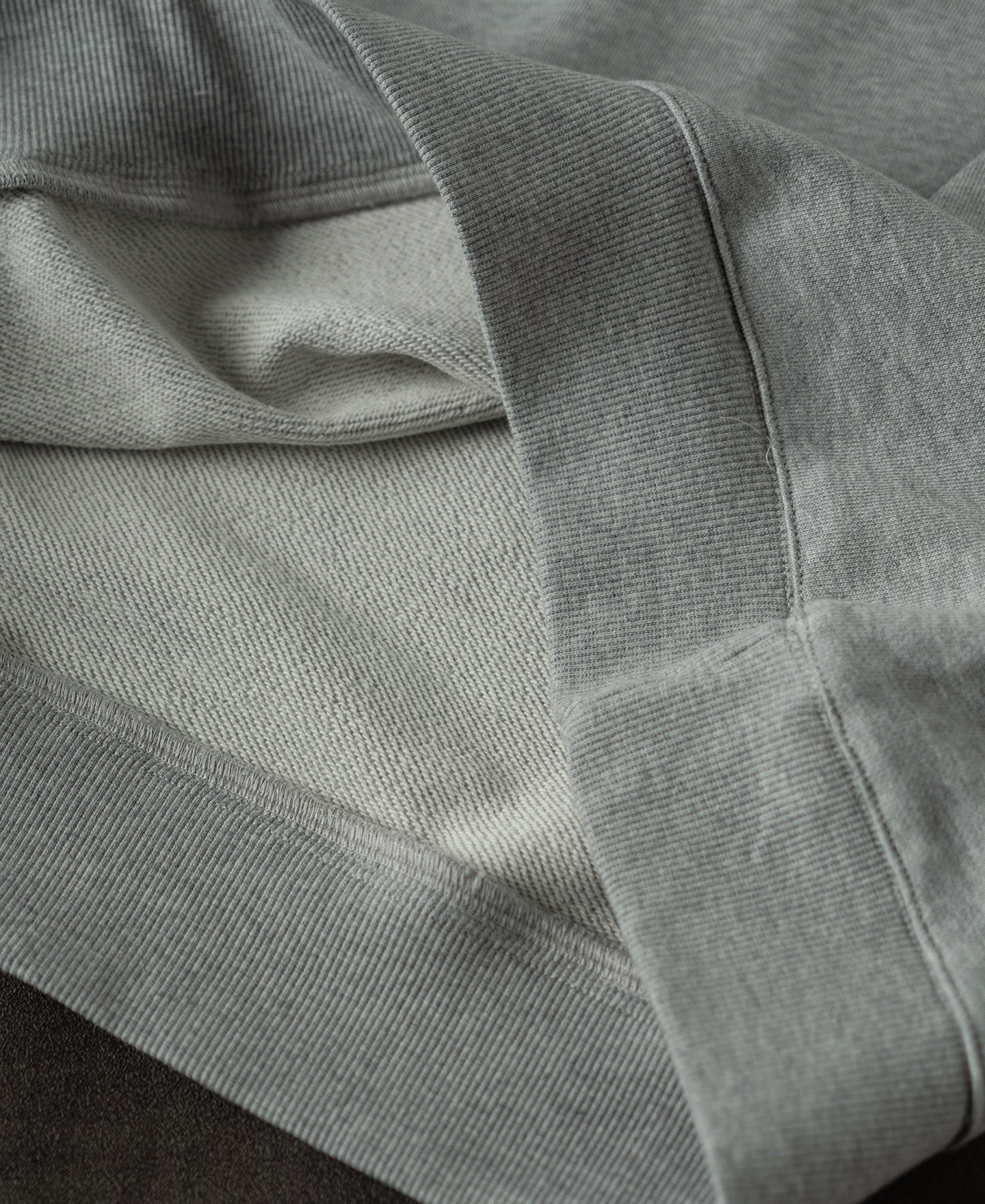 Vintage Baseball Collar Quarter-Zip Sweatshirt - Gray