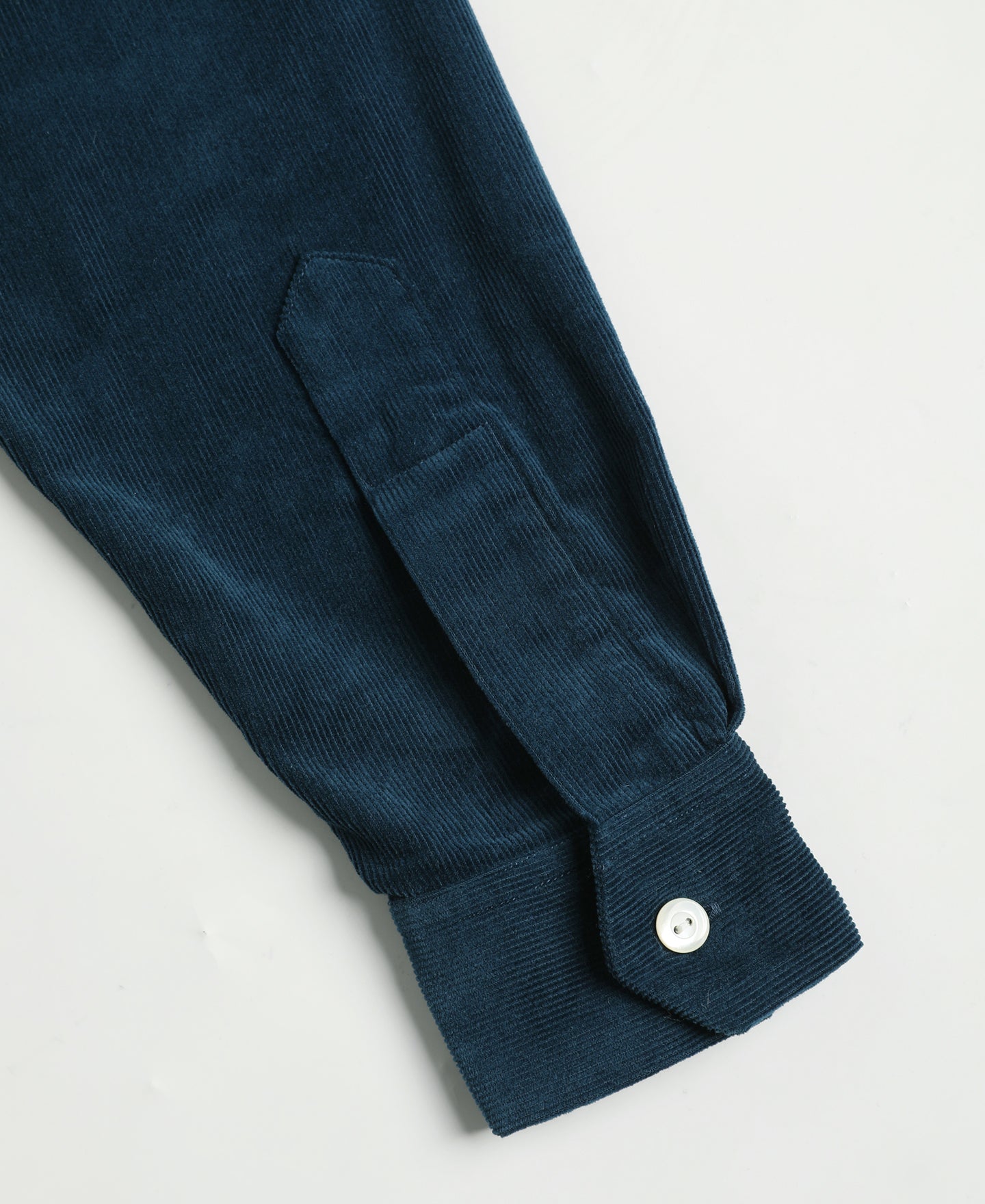Corduroy Open Collar Shirt - Indigo