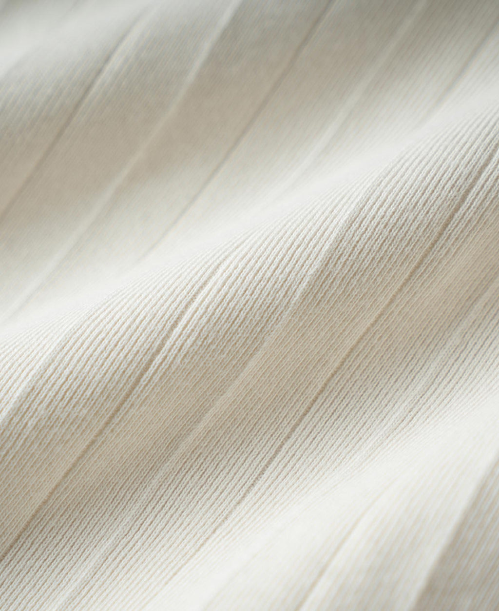 Heavyweight Ribbed Cotton Pocket T-Shirt - Oatmeal White