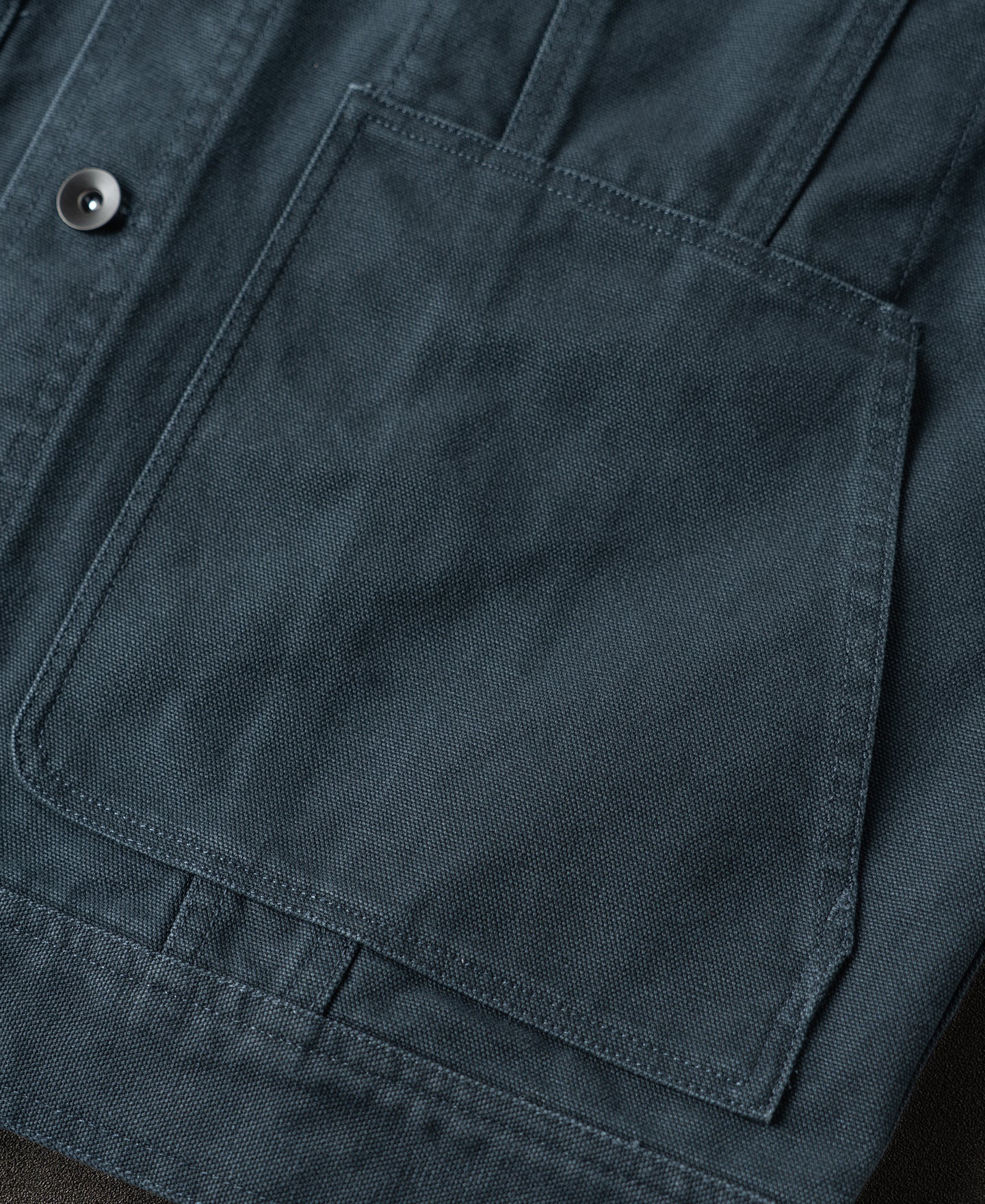 Classic Canvas Cruiser Cropped Jacket - Navy