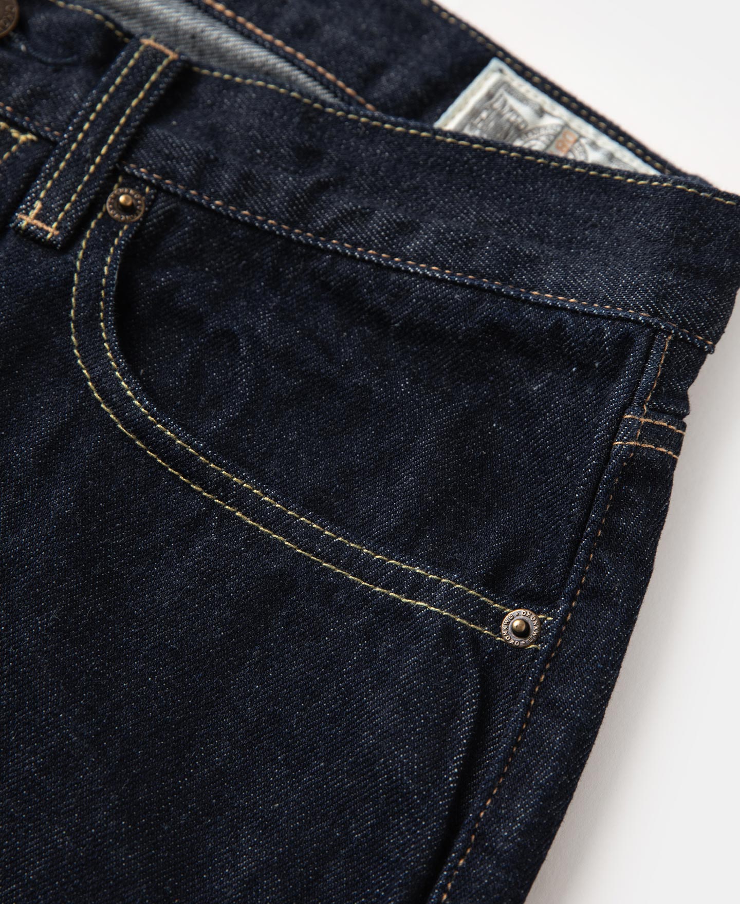 13.2 oz Embroidered Pocket Denim Jeans - Prewashed