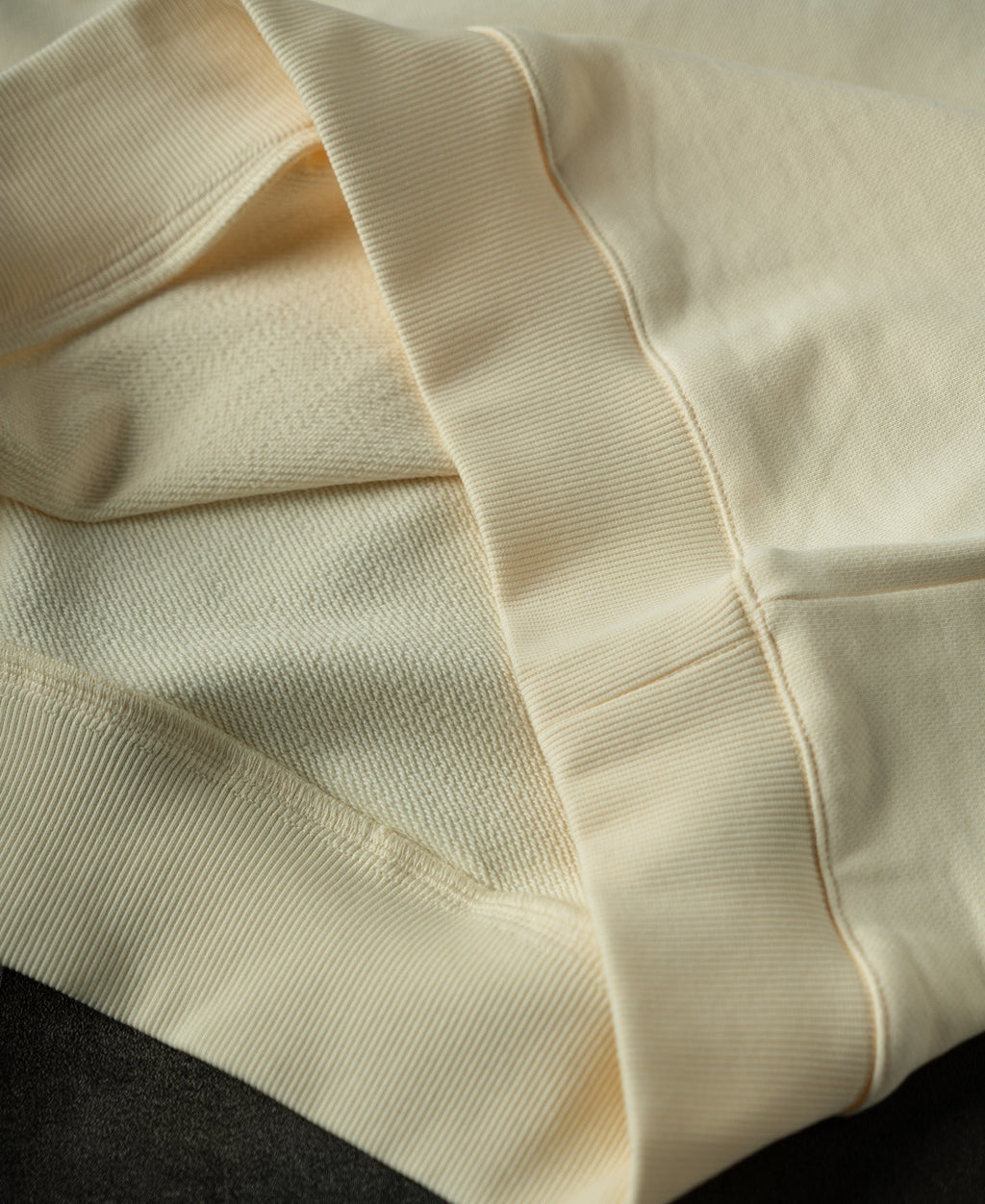 Vintage Baseball Collar Quarter-Zip Sweatshirt - Apricot