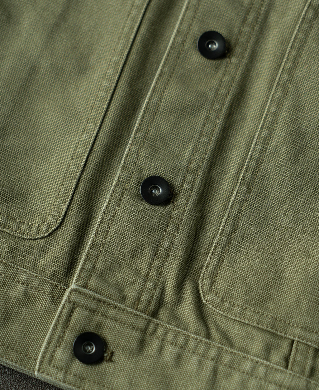 Classic Canvas Cruiser Cropped Jacket - Olive