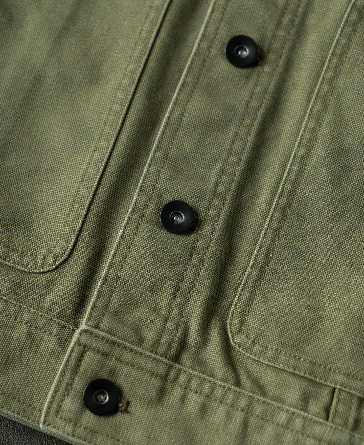 Classic Canvas Cruiser Cropped Jacket - Olive